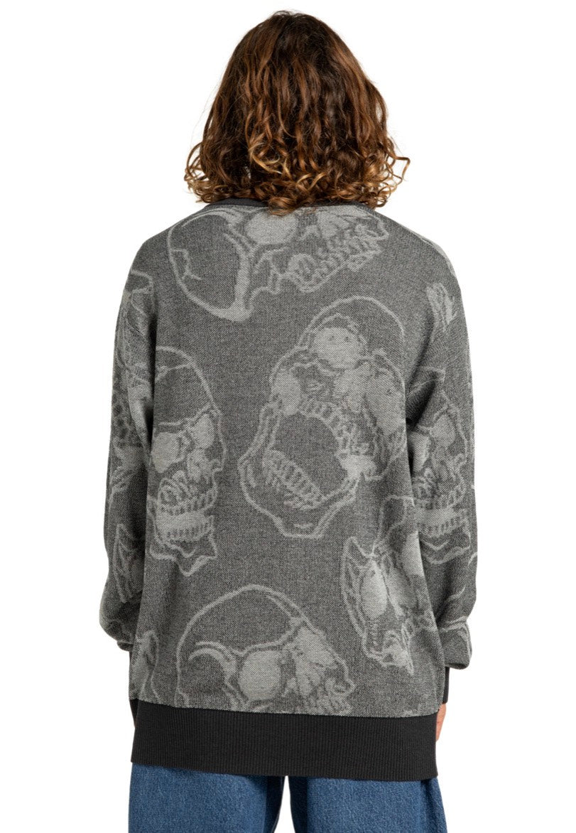 DC - Fracture Heather Skully Print - Sweater | Men-Image