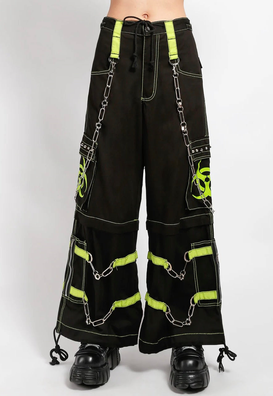 Tripp NYC - Biohazard Zip Off Black/Lime - Pants | Impericon