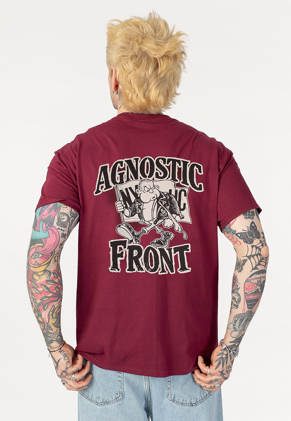 Agnostic Front - Combat Core Burgundy - T-Shirt | Men-Image