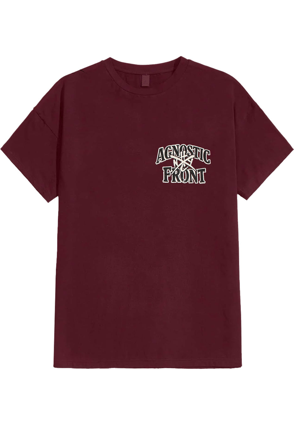 Agnostic Front - Combat Core Burgundy - T-Shirt | Neutral-Image