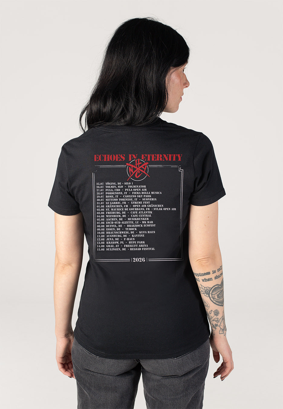 Agnostic Front Echoes Frame Tour 2026 T-Shirt | Women-Image