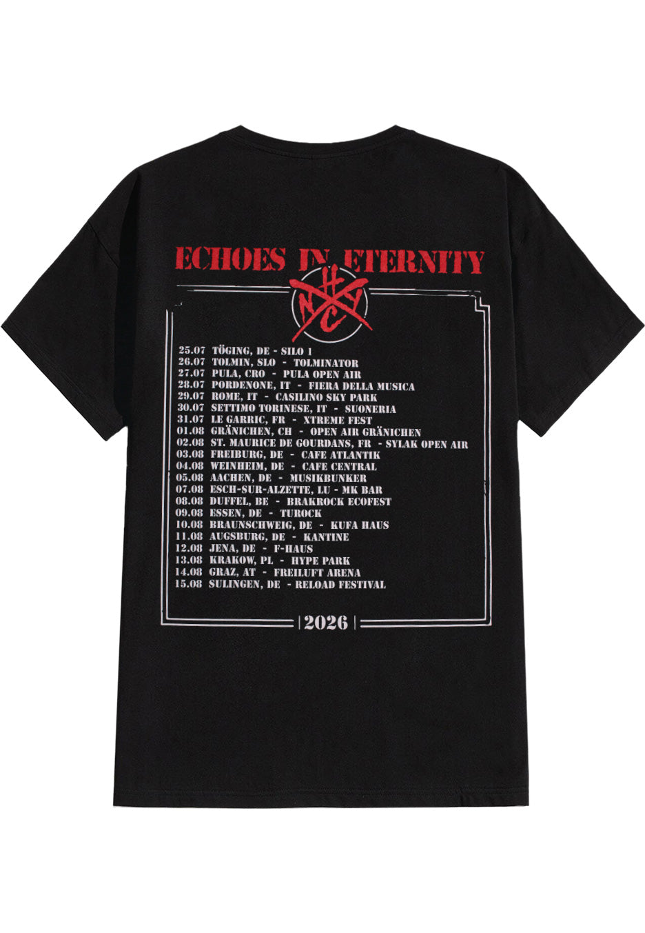 Agnostic Front Echoes Frame Tour 2026 T-Shirt | Neutral-Image