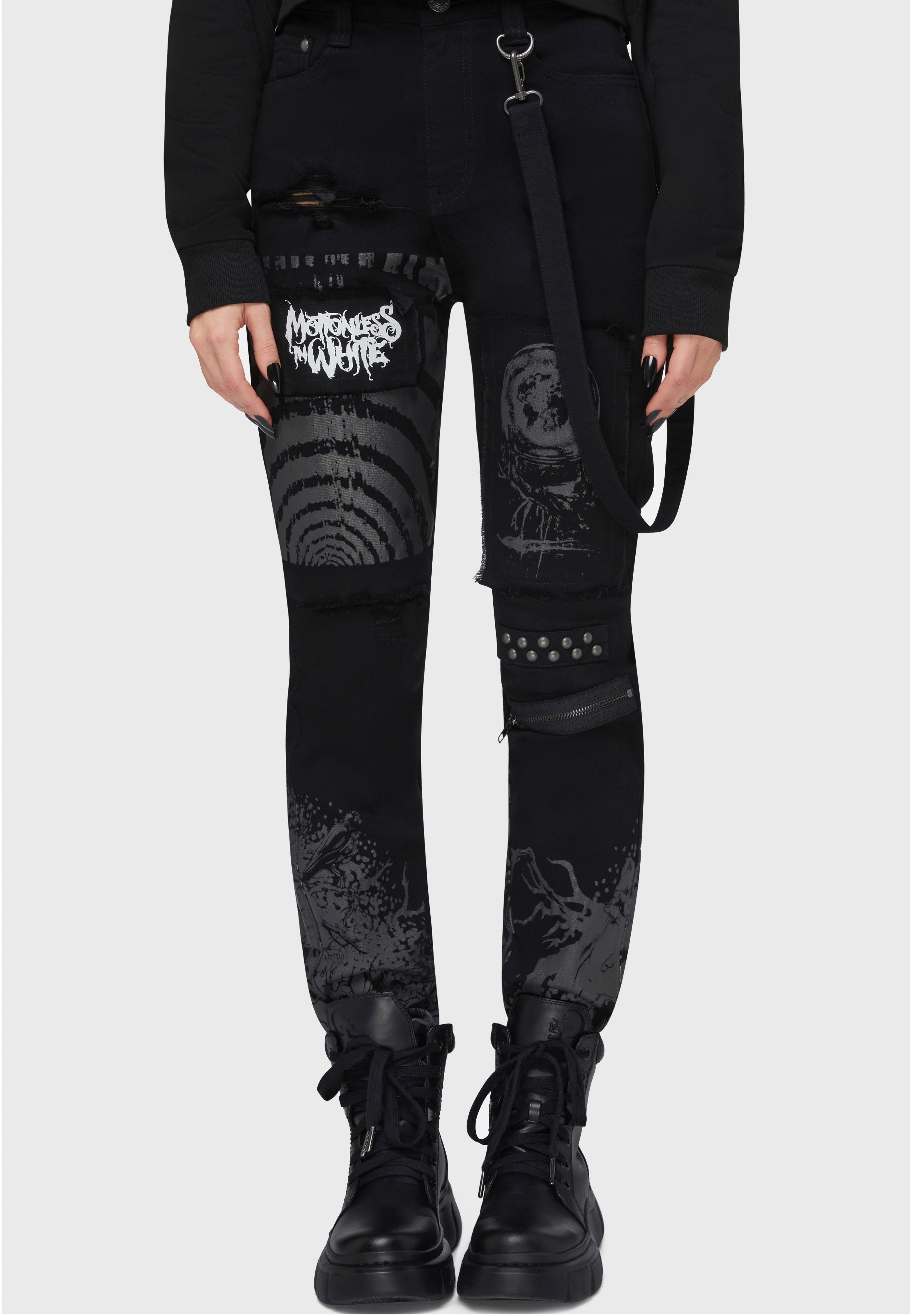 Killstar x Motionless In White - Album Icons Black - Pants | Women-Image