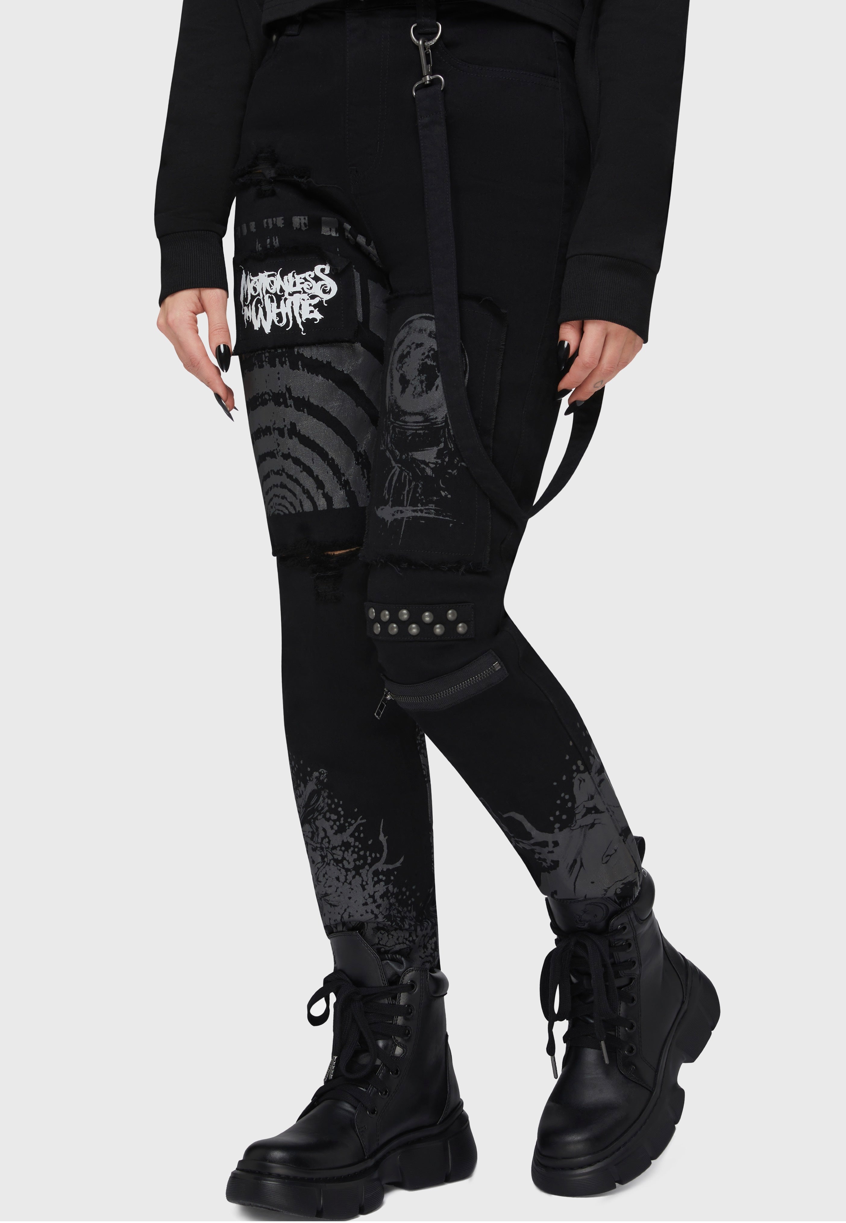 Killstar x Motionless In White - Album Icons Black - Pants | Women-Image