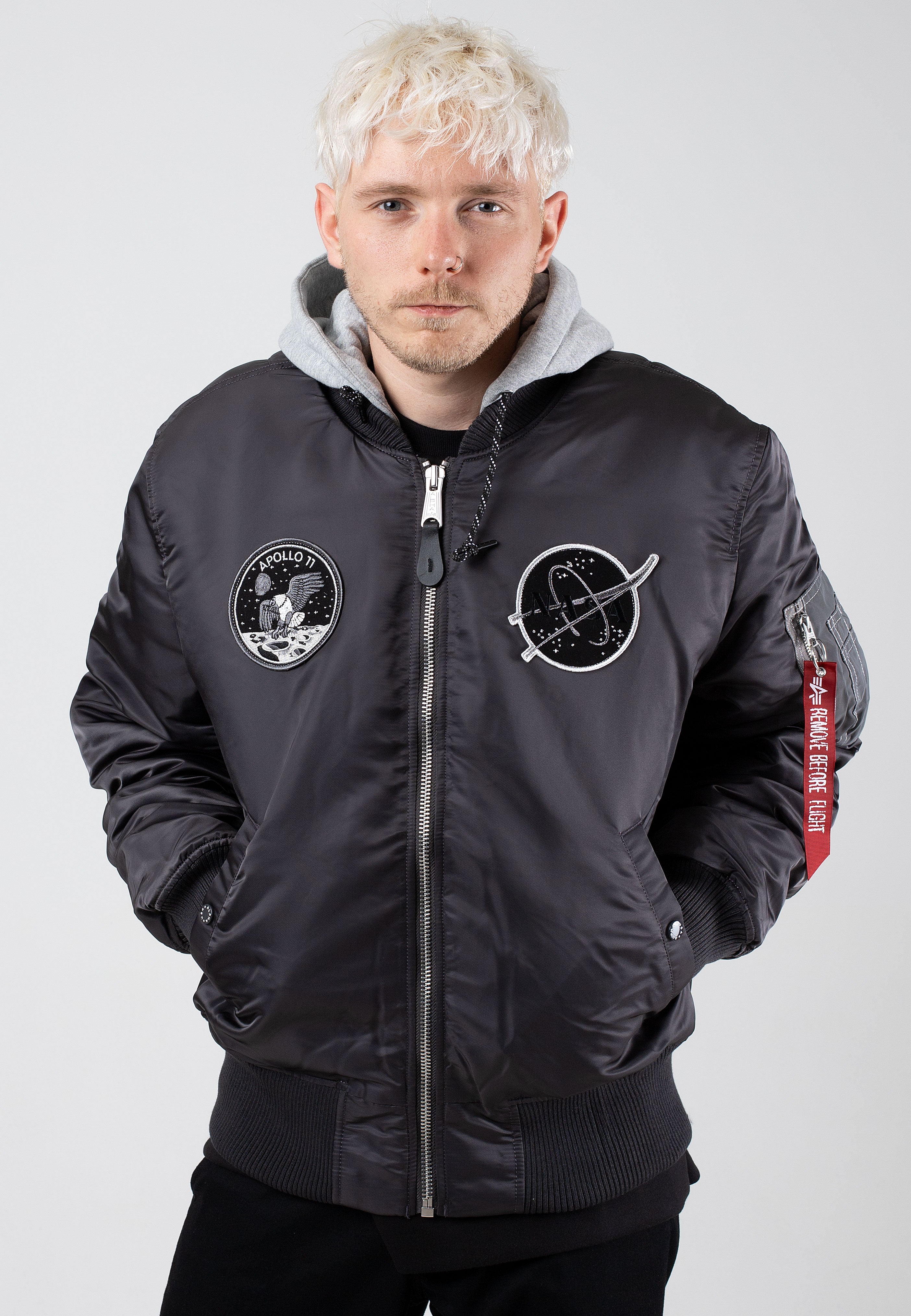 Alpha Industries - MA 1 VF Hood Dark Side Vintage Grey - Jacket | Men-Image