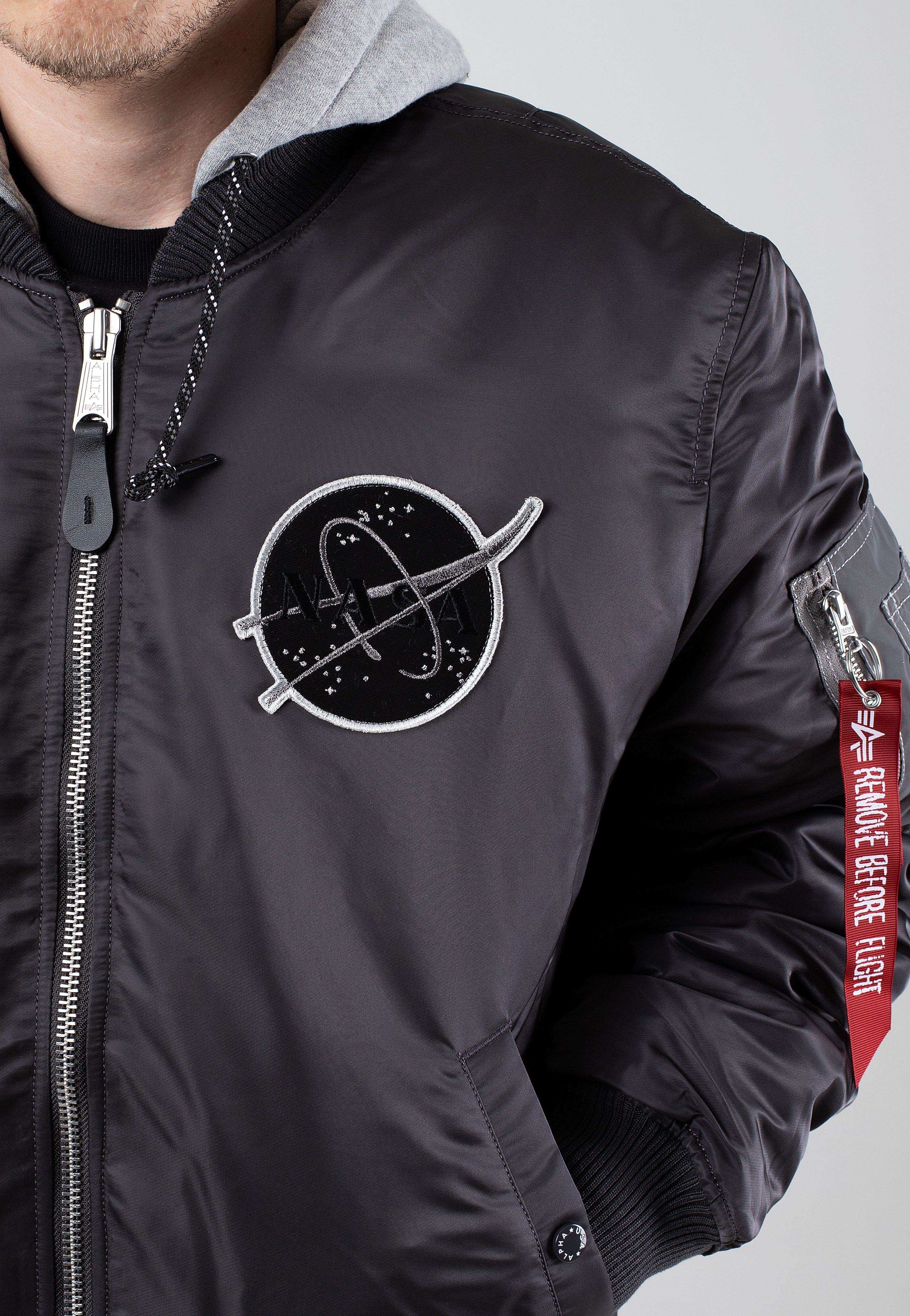 Alpha Industries - MA 1 VF Hood Dark Side Vintage Grey - Jacket | Men-Image