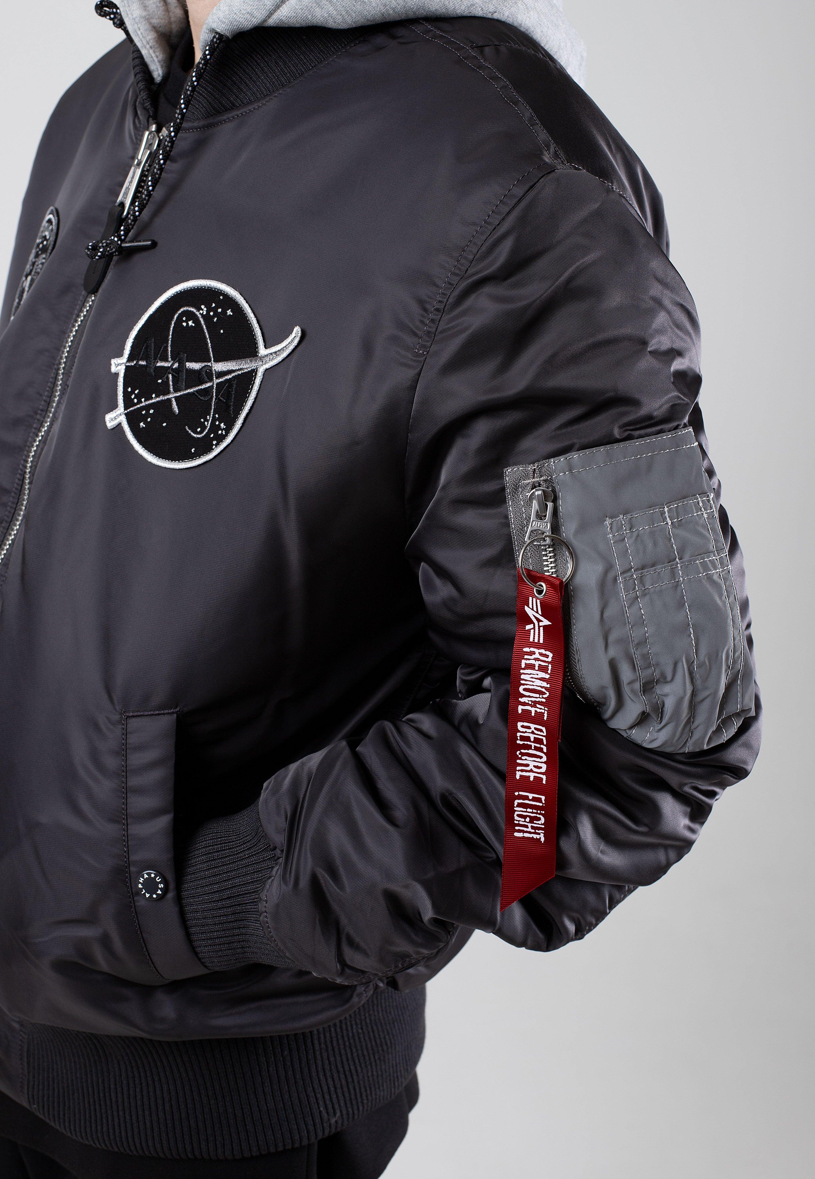 Alpha Industries - MA 1 VF Hood Dark Side Vintage Grey - Jacket | Men-Image
