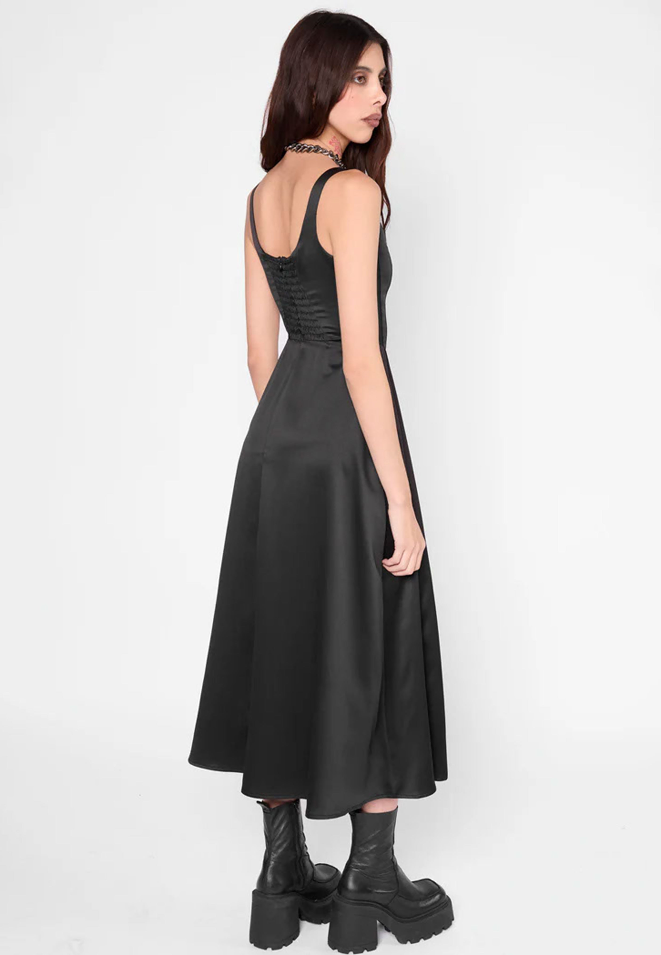 Mary Wyatt - Alyx Satin Corset Midi - Dress | Women-Image