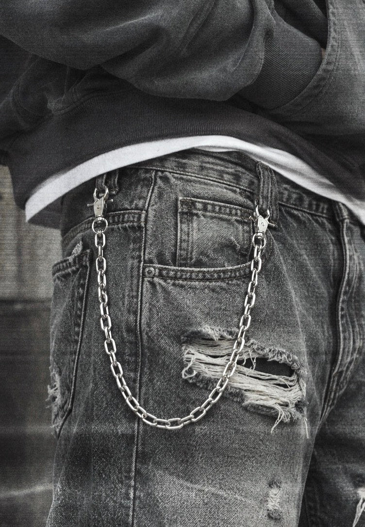 Fainz Anchor Silver Wallet Chain | Neutral-Image
