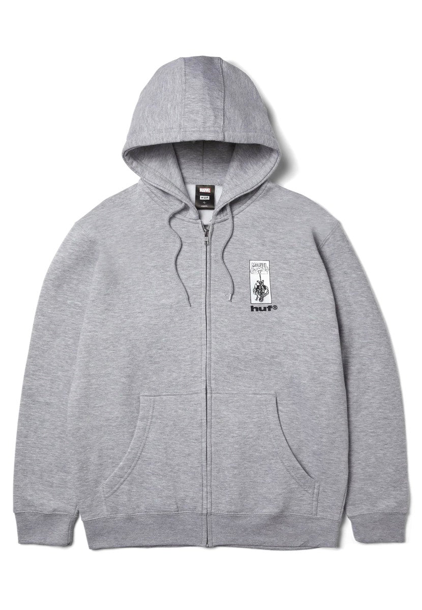 HUF x Spiderman - Arachknight Heather Grey - Zipper | Men-Image
