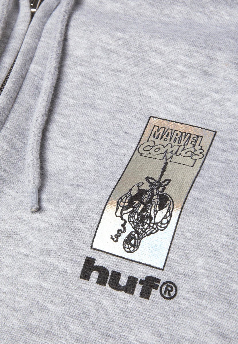 HUF x Spiderman - Arachknight Heather Grey - Zipper | Men-Image