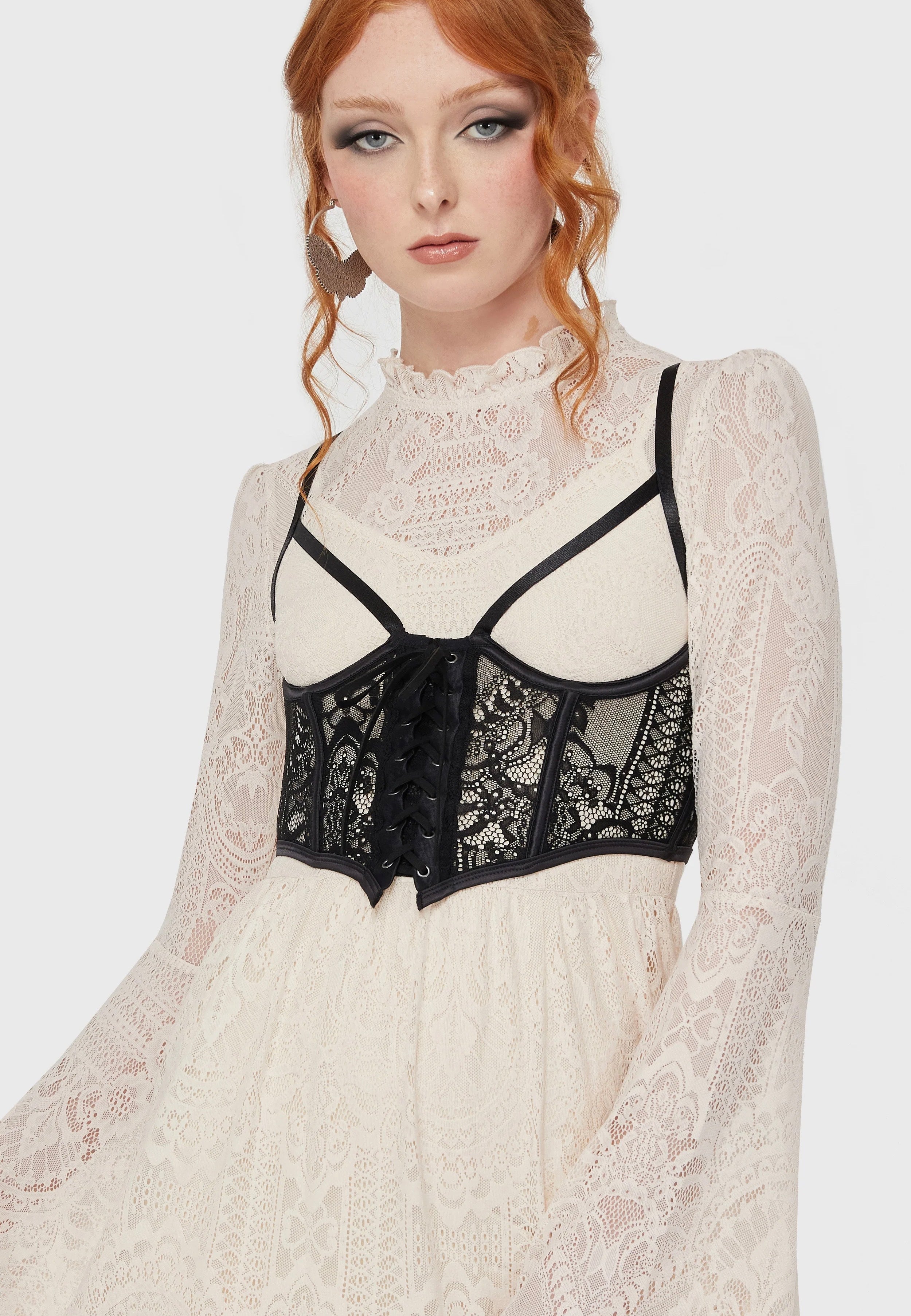 Killstar - Arden Lace Black - Top | Women-Image