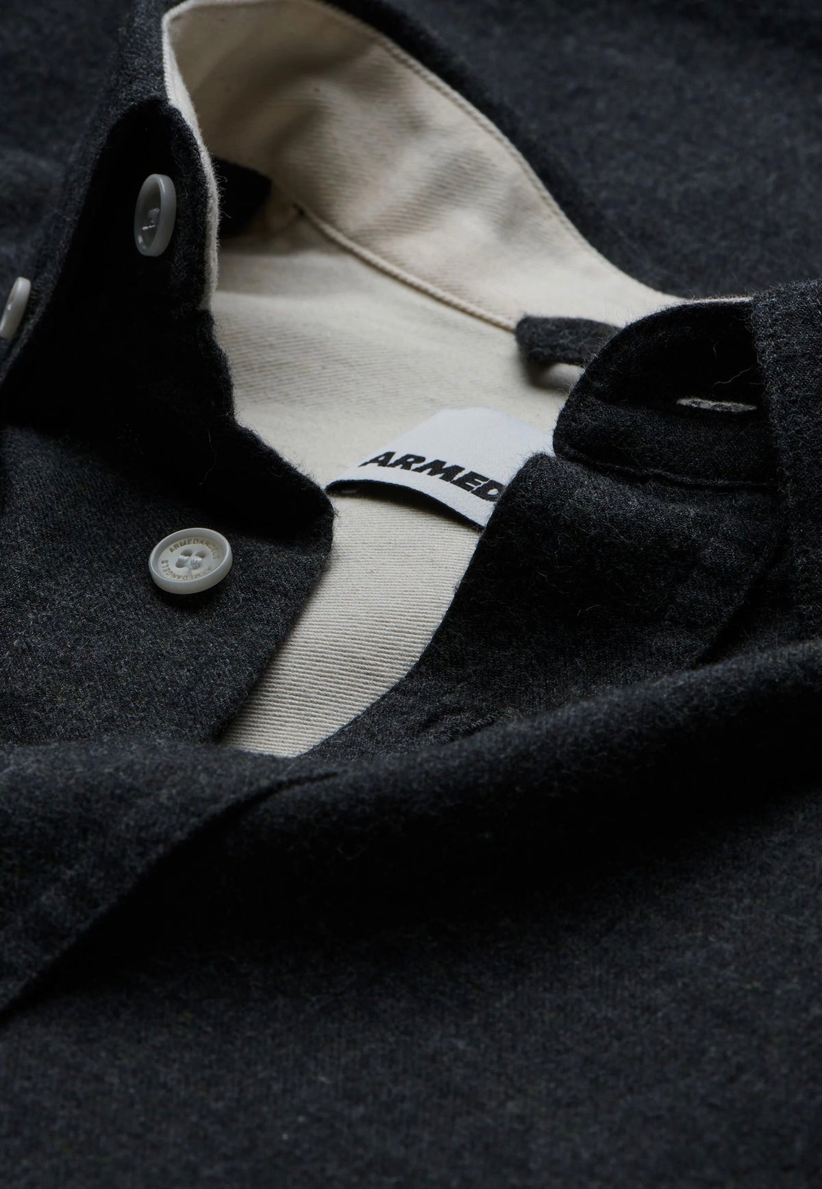 Armedangels - Araamo Flannel Anthrazit Melange - Shirt | Men-Image