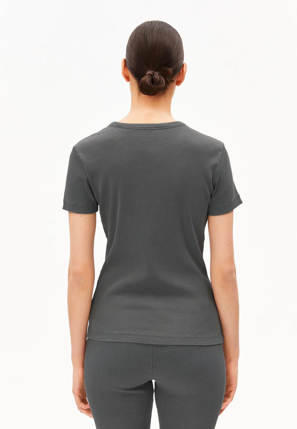 Armedangels - Gmt Dye Rib Space Steel - T-Shirt | Women-Image