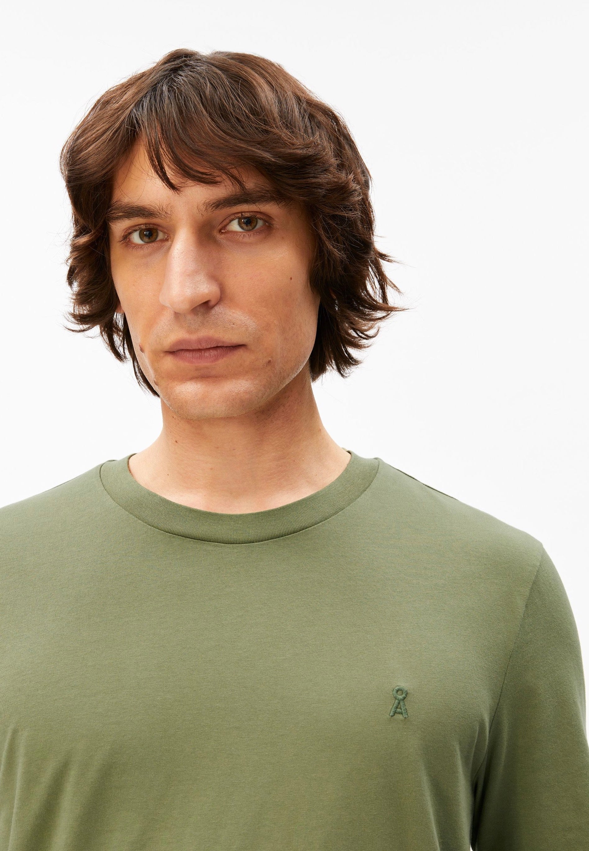 Armedangels - Jaames Fatigue Green - T-Shirt | Men-Image