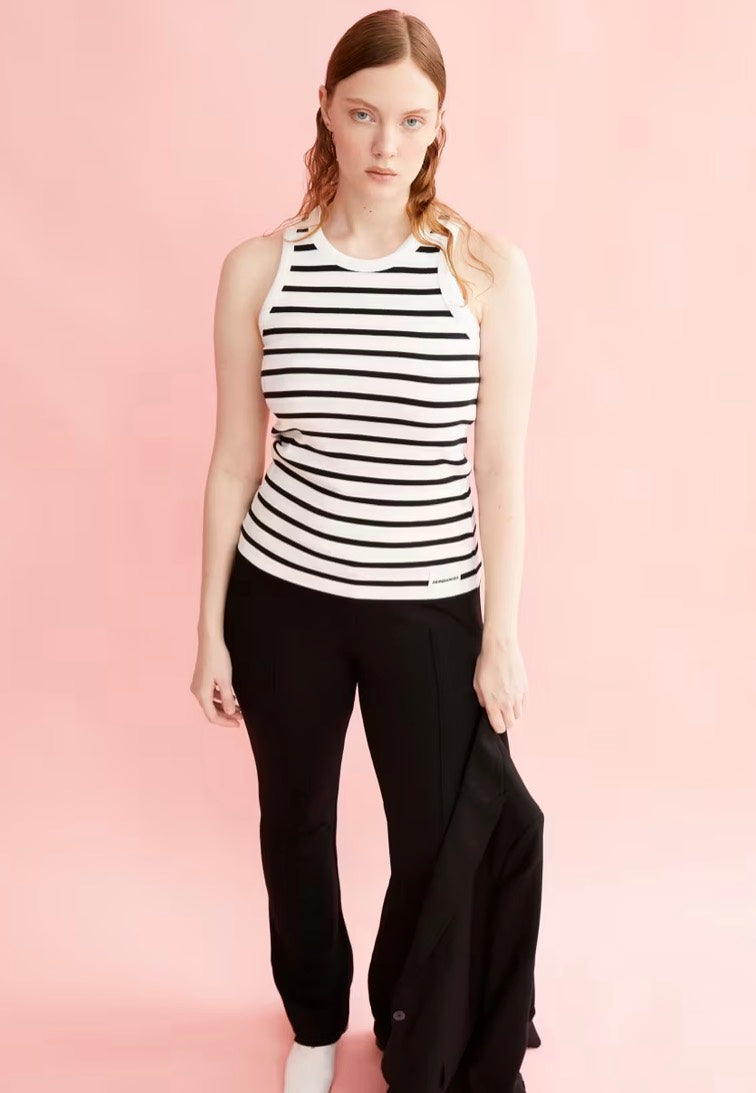 Armedangels - Kanitaa Stripes White/Black - Tank | Women-Image