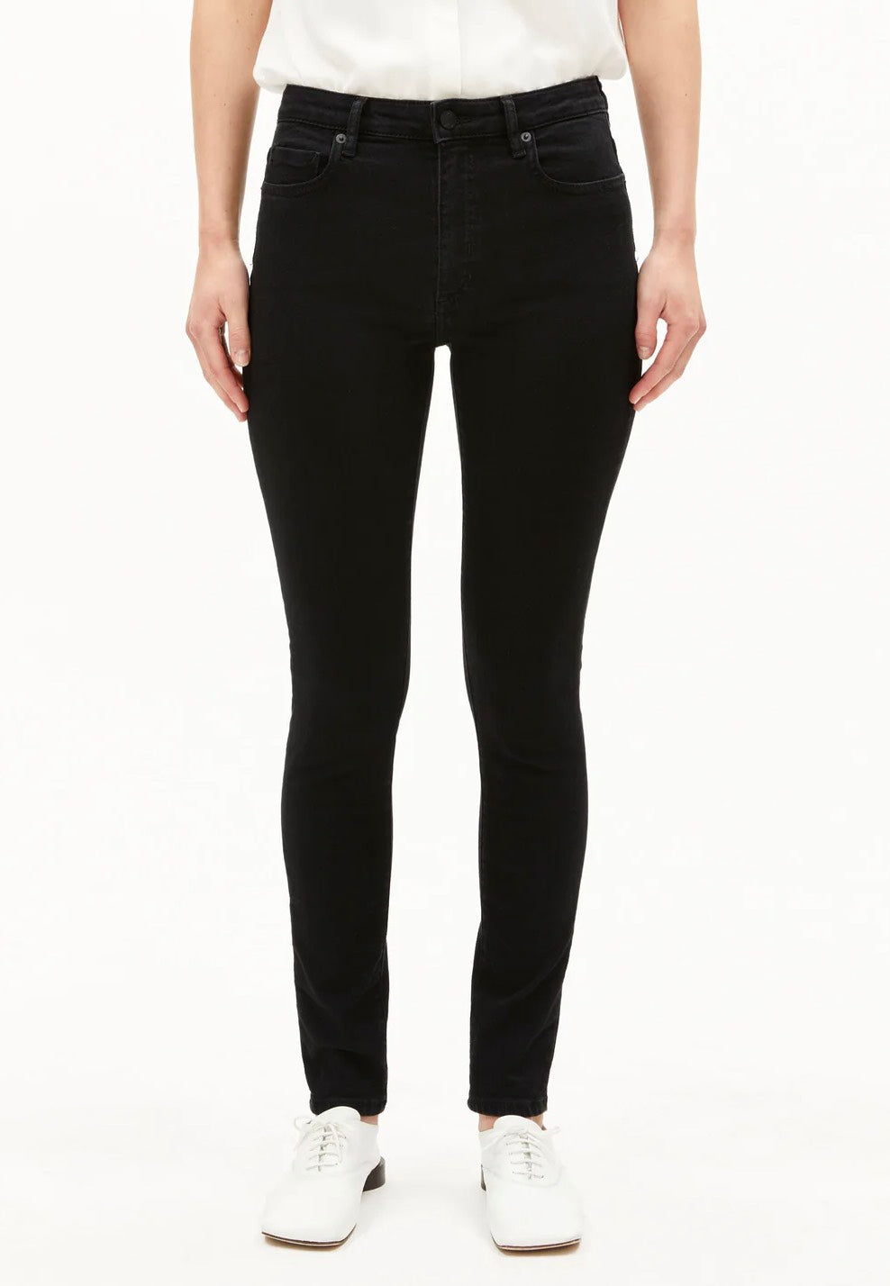 Armedangels - Tillaa Mid Waist Rinse Black - Jeans | Women-Image
