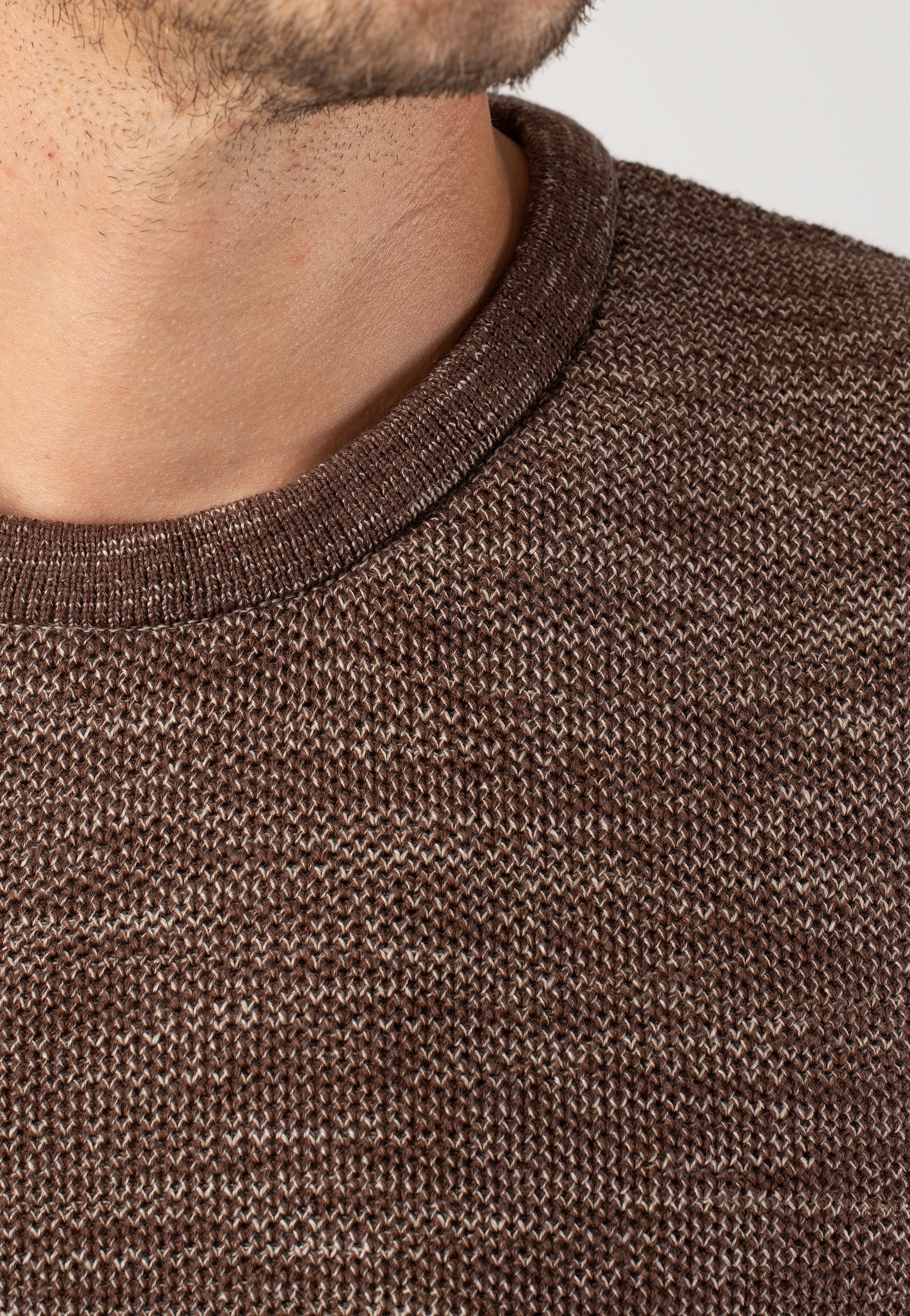 Armedangels - Tolaa Deep Brown/Sand Stone - Pullover | Men-Image