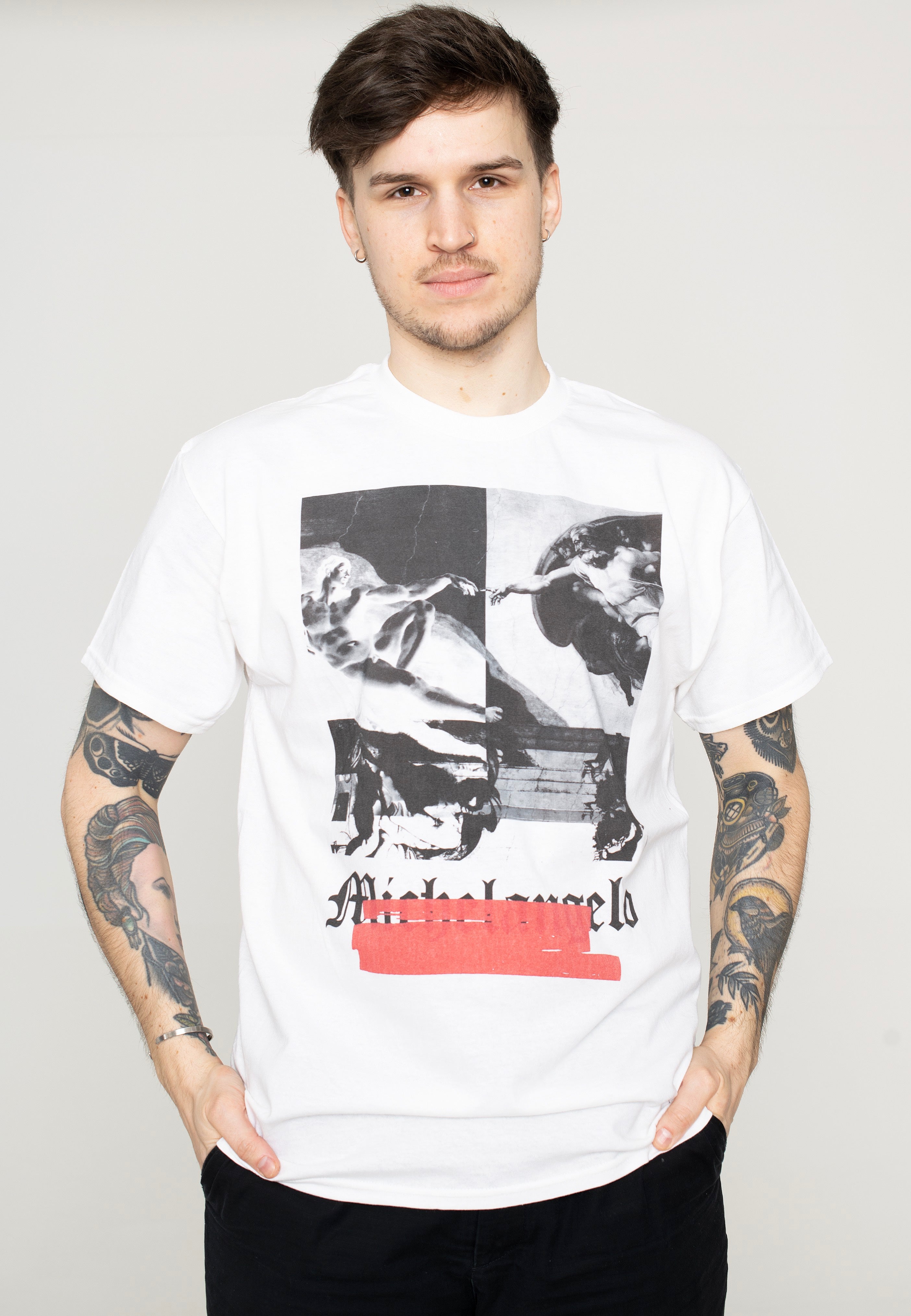 Art - Michelangelo Negative White - T-Shirt | Men-Image