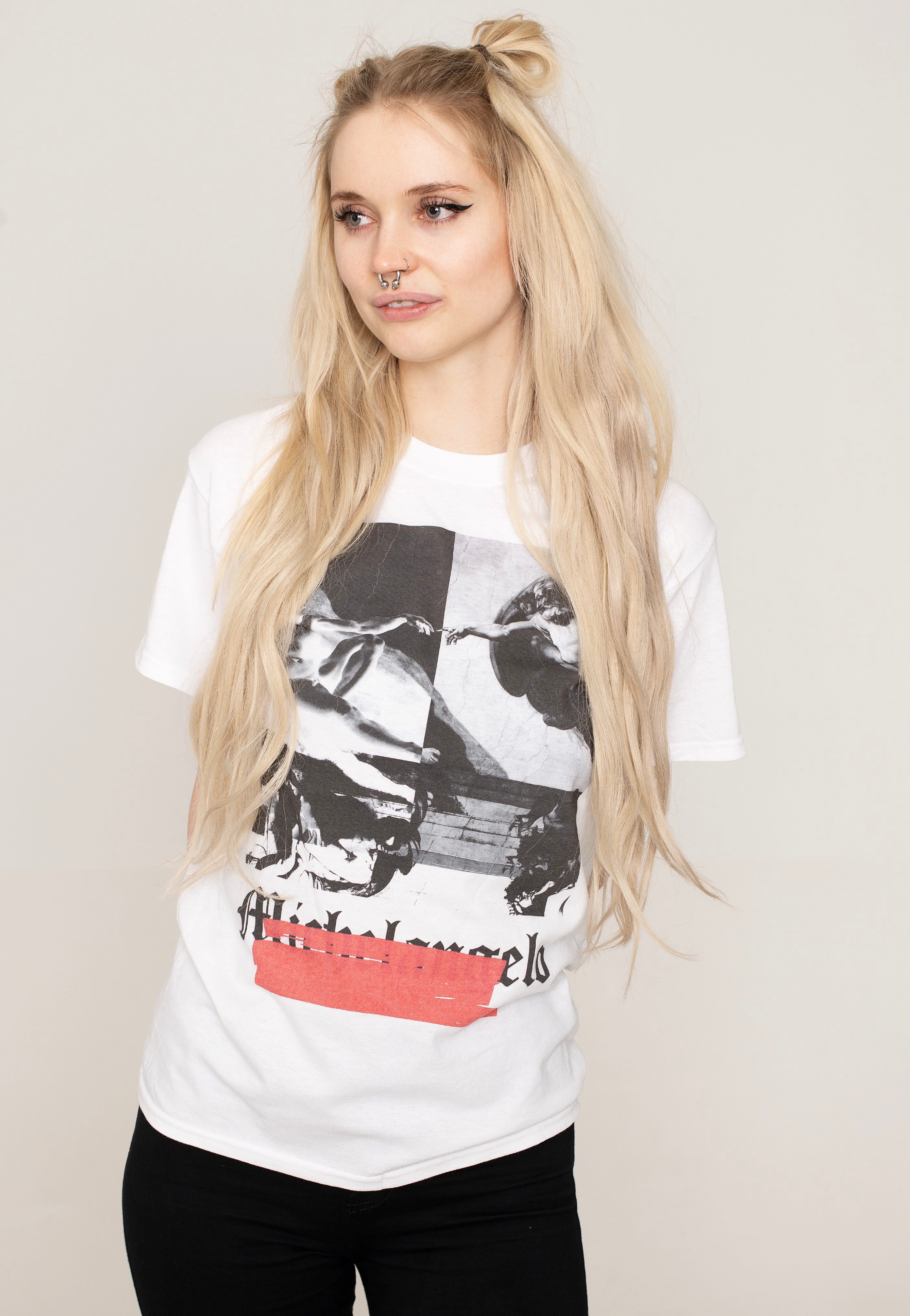 Art - Michelangelo Negative White - T-Shirt | Women-Image