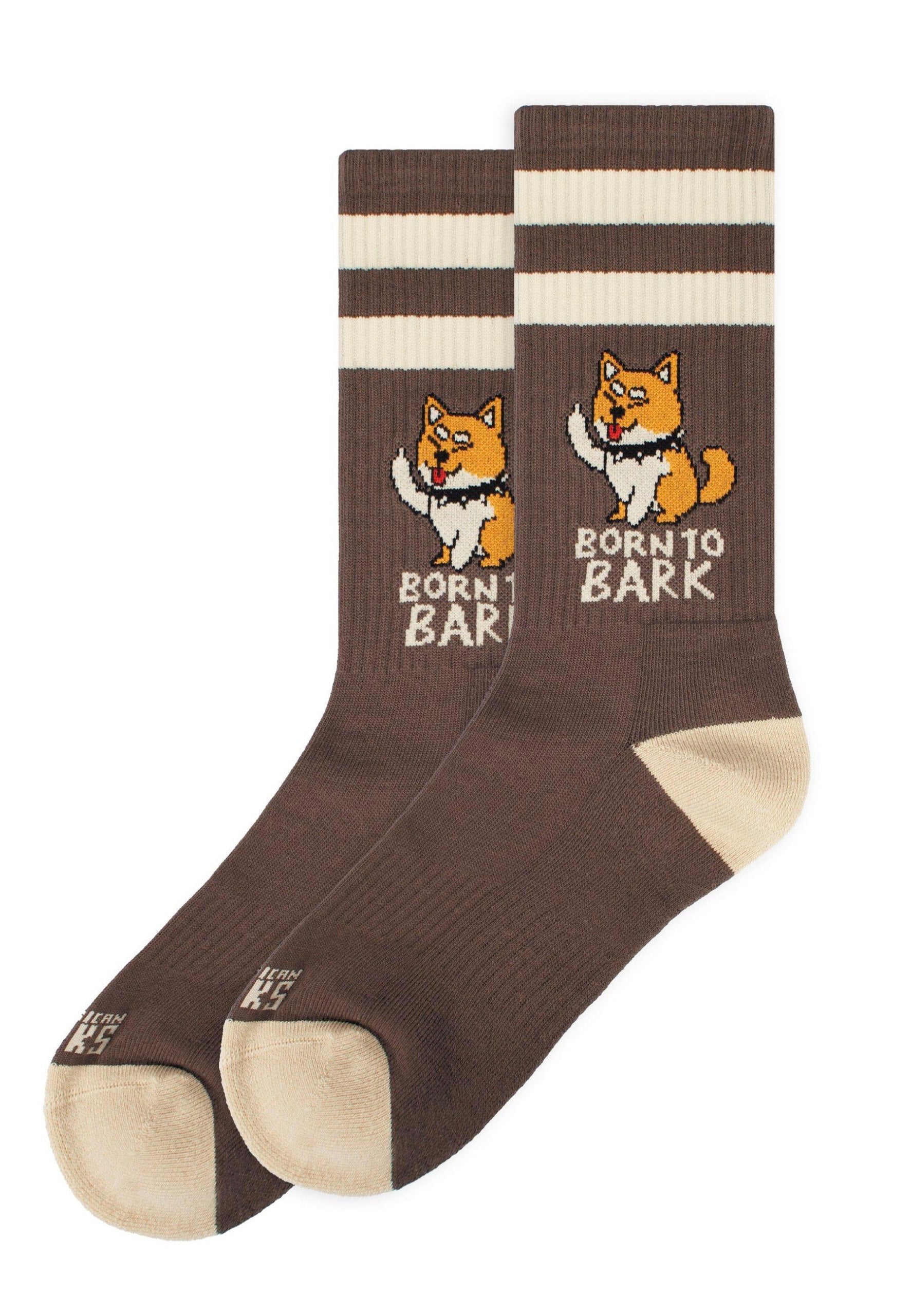 American Socks - Born To Bark Mid High - Socks | Neutral-Image