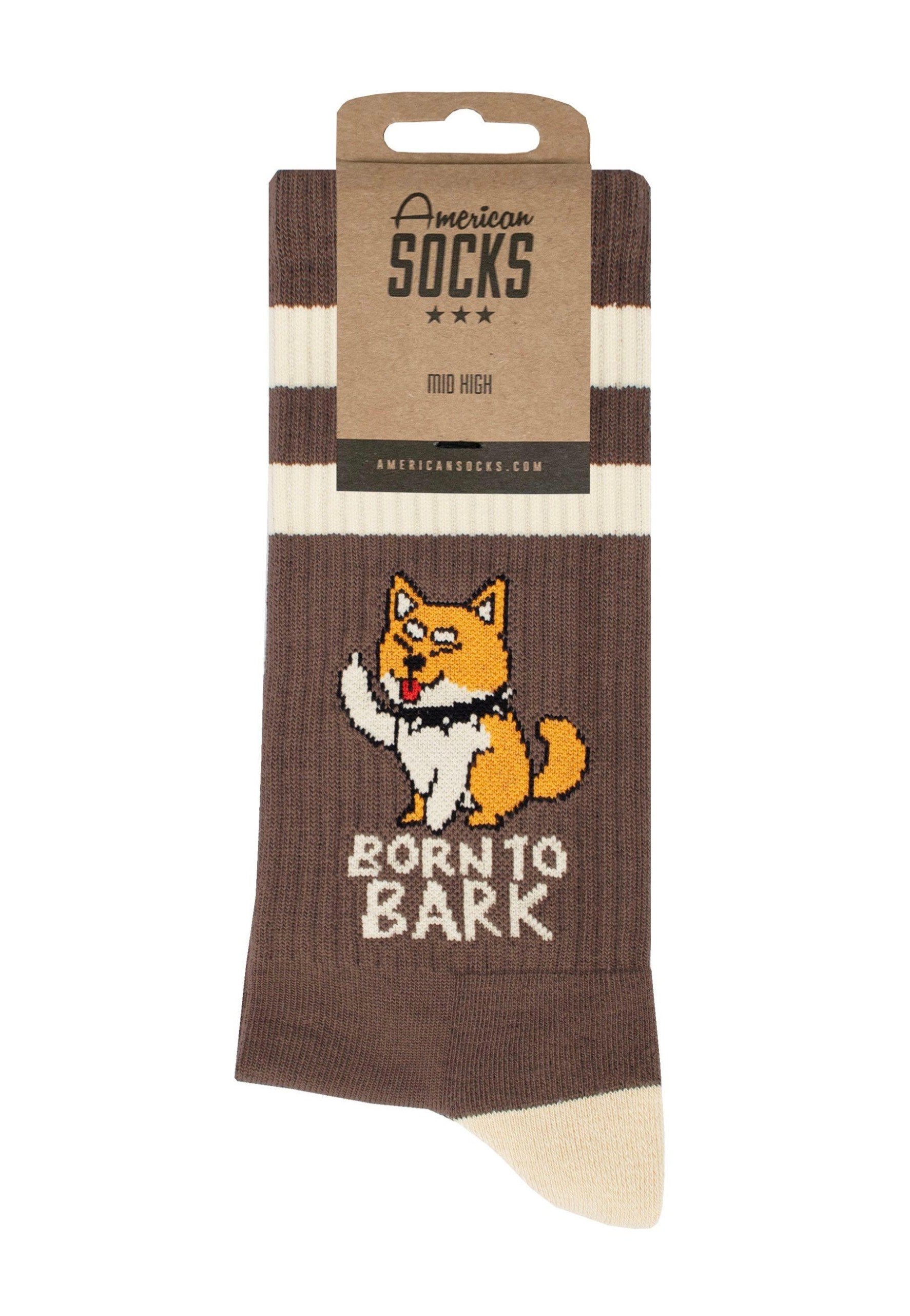 American Socks - Born To Bark Mid High - Socks | Neutral-Image