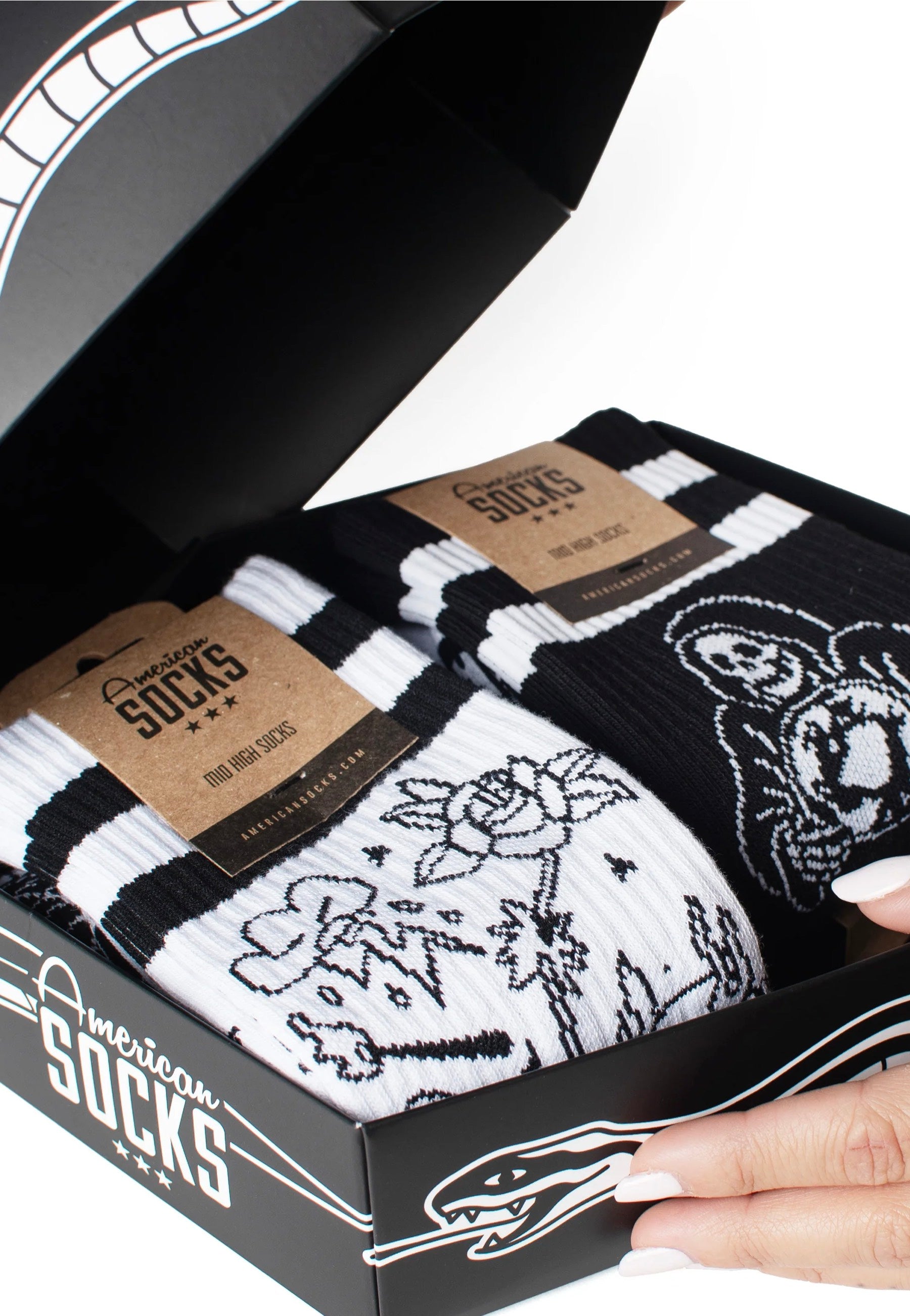 American Socks - The Skull - Gift Box | Neutral-Image