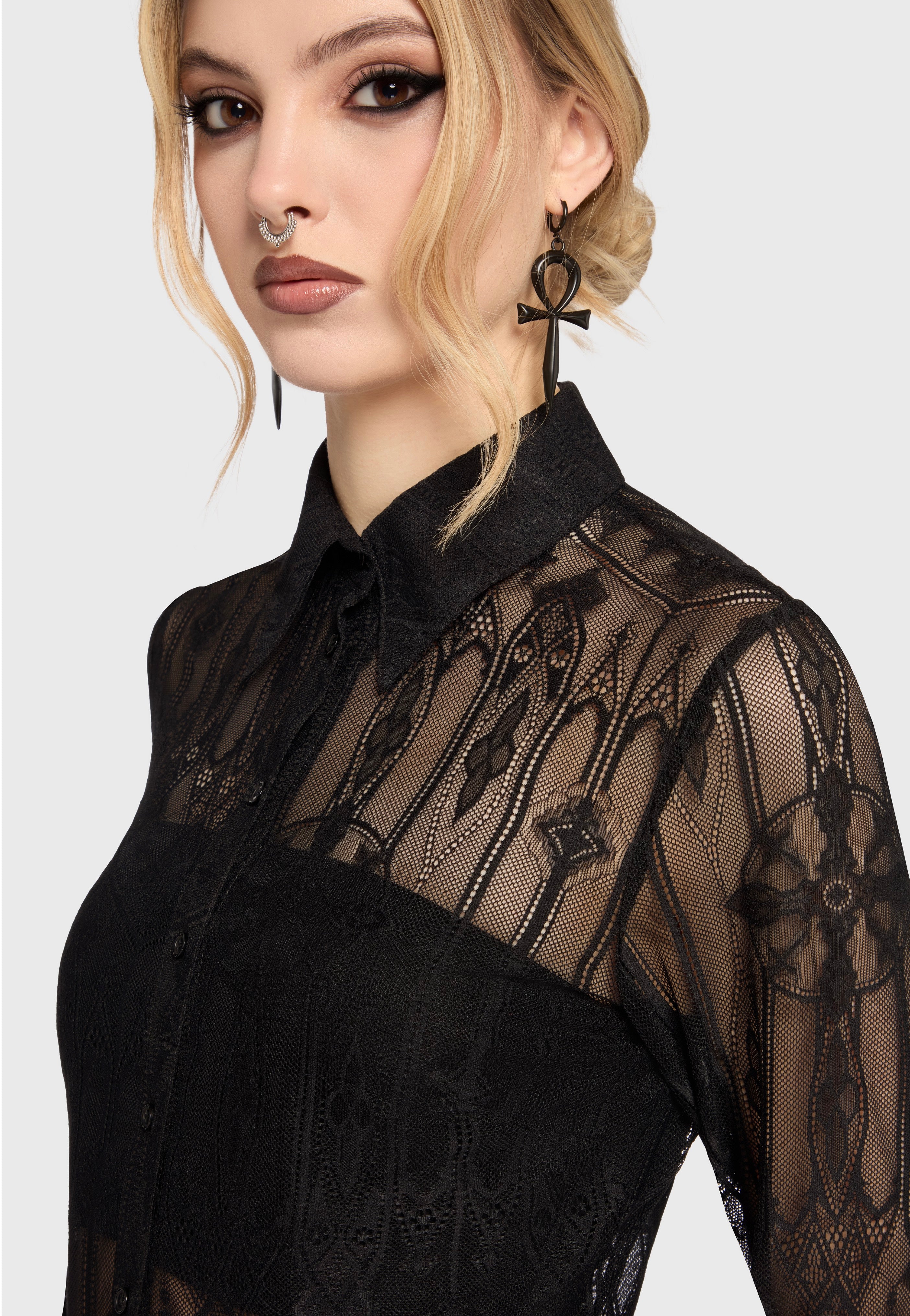 Killstar - Ash Chapel Black - Shirt | Women-Image