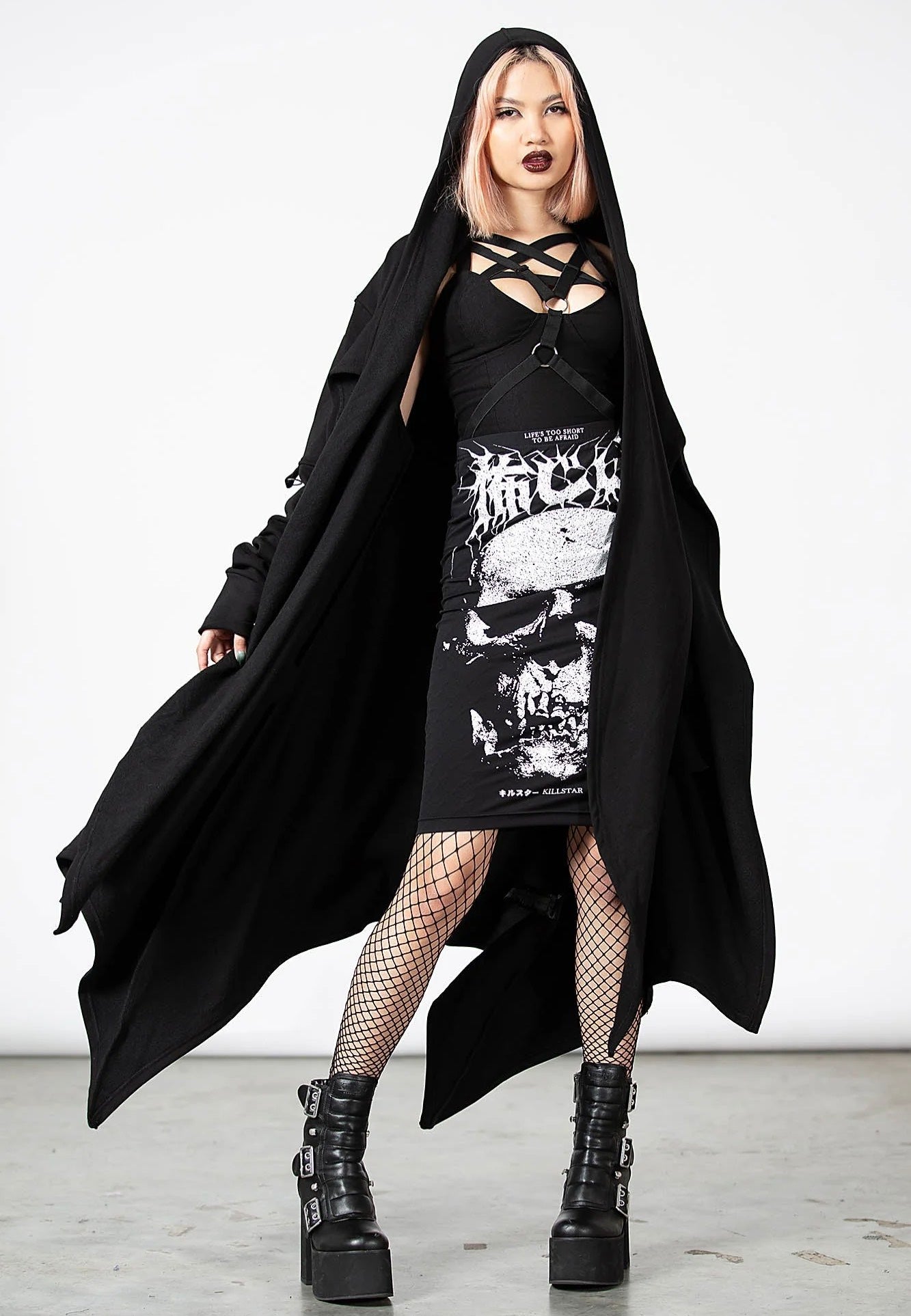 Killstar - Assassins Hooded Black - Cardigan | Women-Image