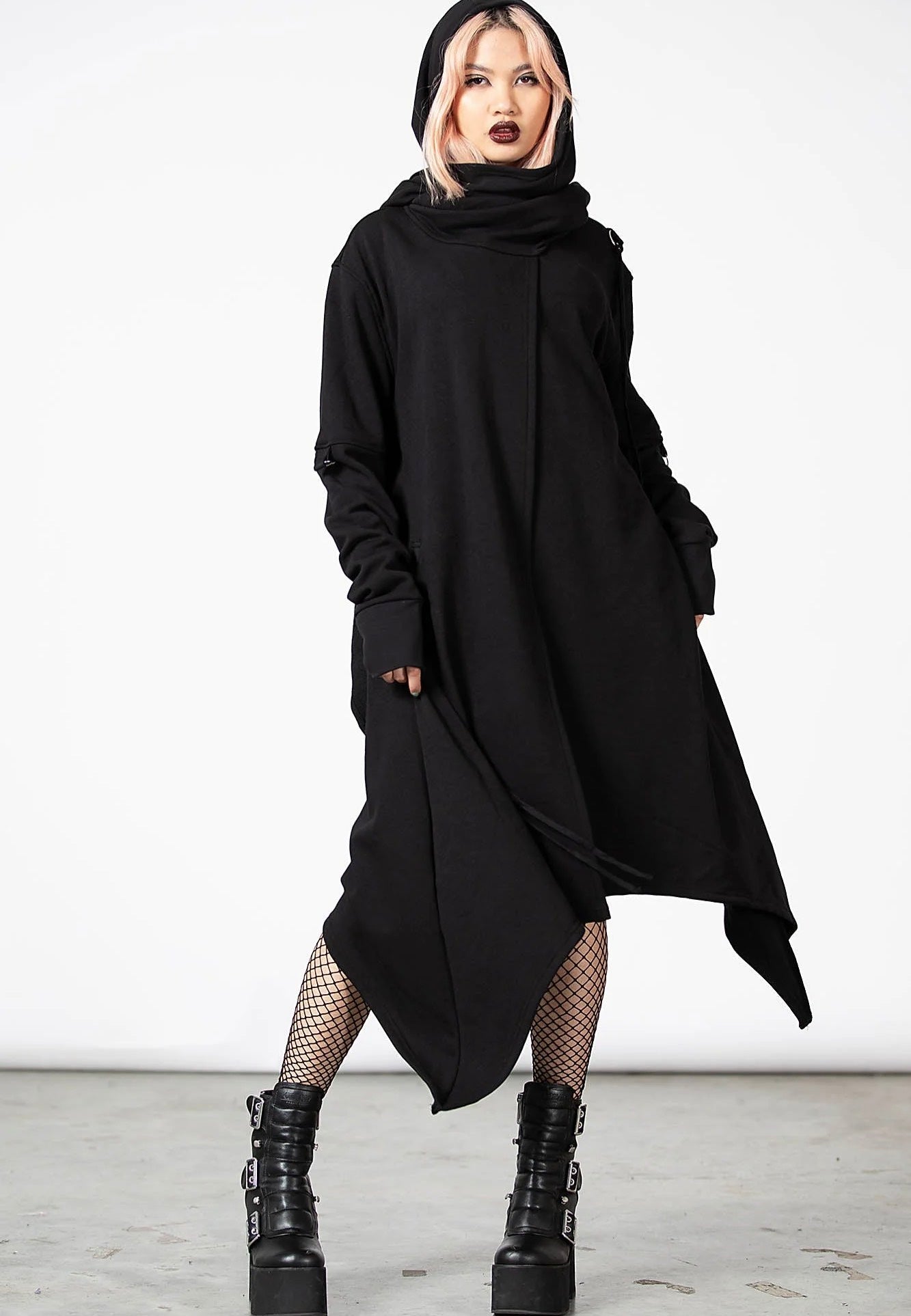 Killstar - Assassins Hooded Black - Cardigan | Women-Image