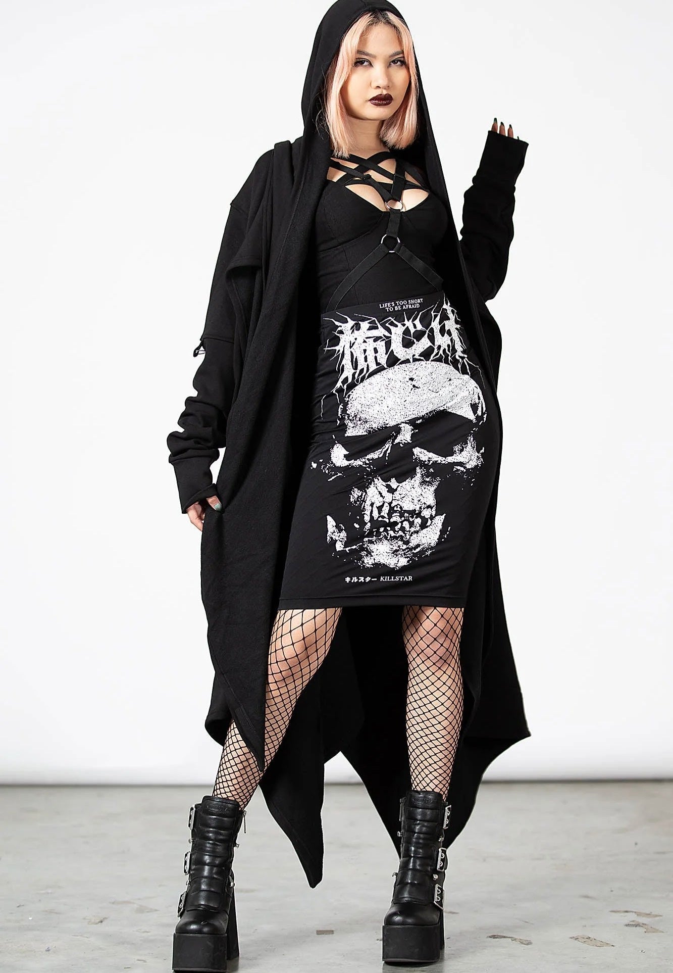 Killstar - Assassins Hooded Black - Cardigan | Women-Image