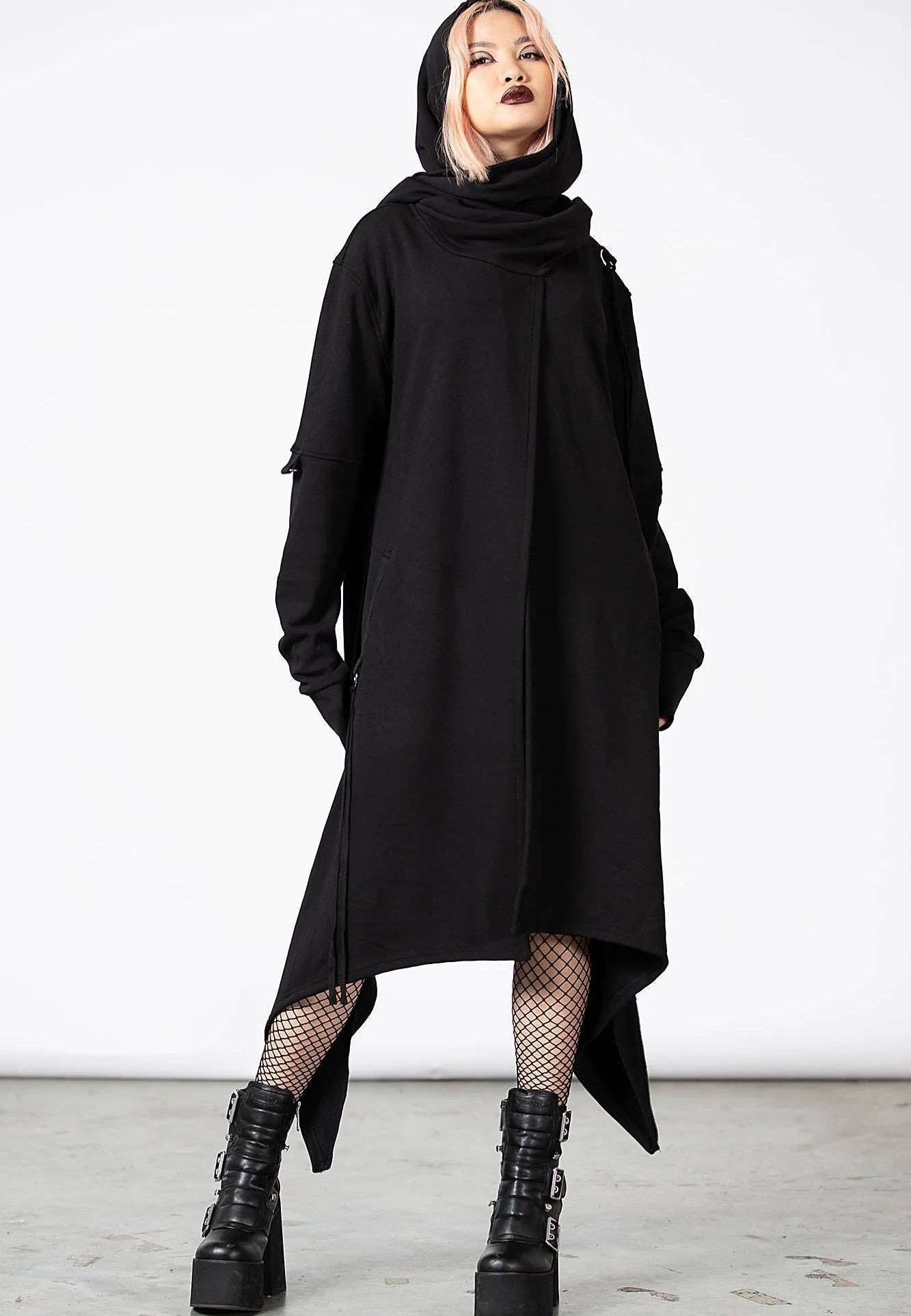 Killstar - Assassins Hooded Black - Cardigan | Women-Image