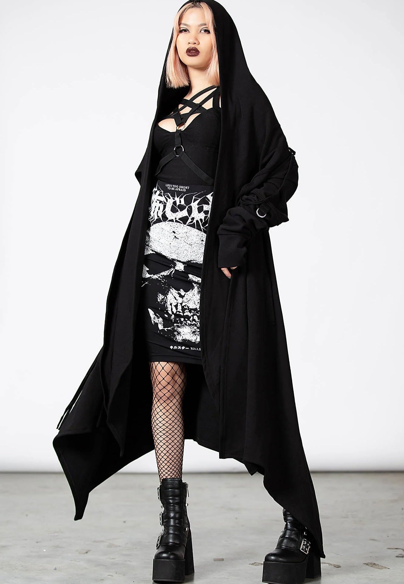Killstar - Assassins Hooded Black - Cardigan | Women-Image