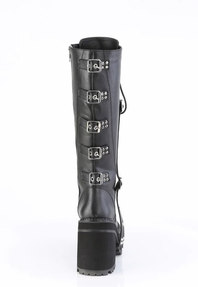 DemoniaCult ASSAULT-218 Lace-Up Black Girl Schuhe | Women-Image