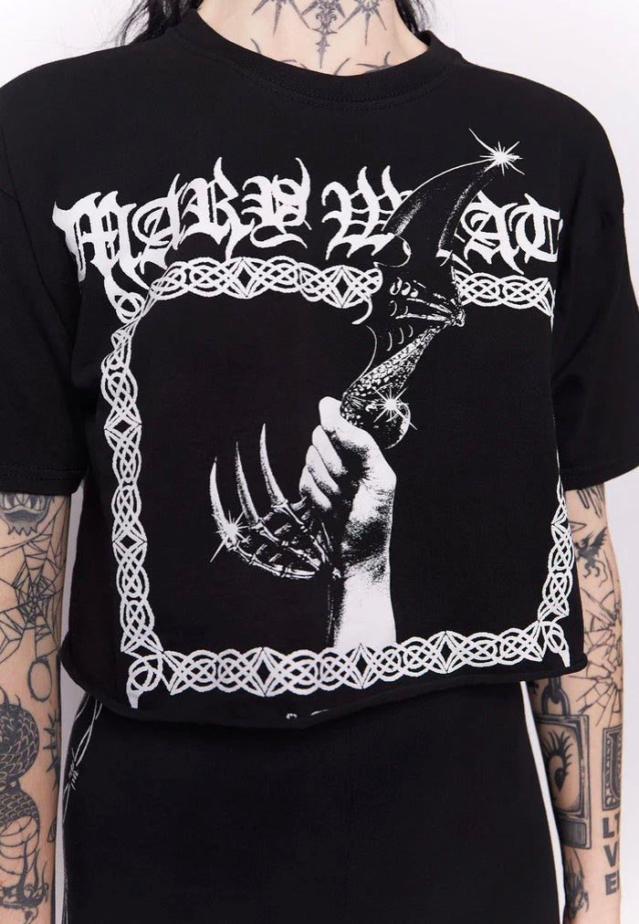 Mary Wyatt - Athame Cropped Cut-Off Tee Black - T-Shirt | Women-Image