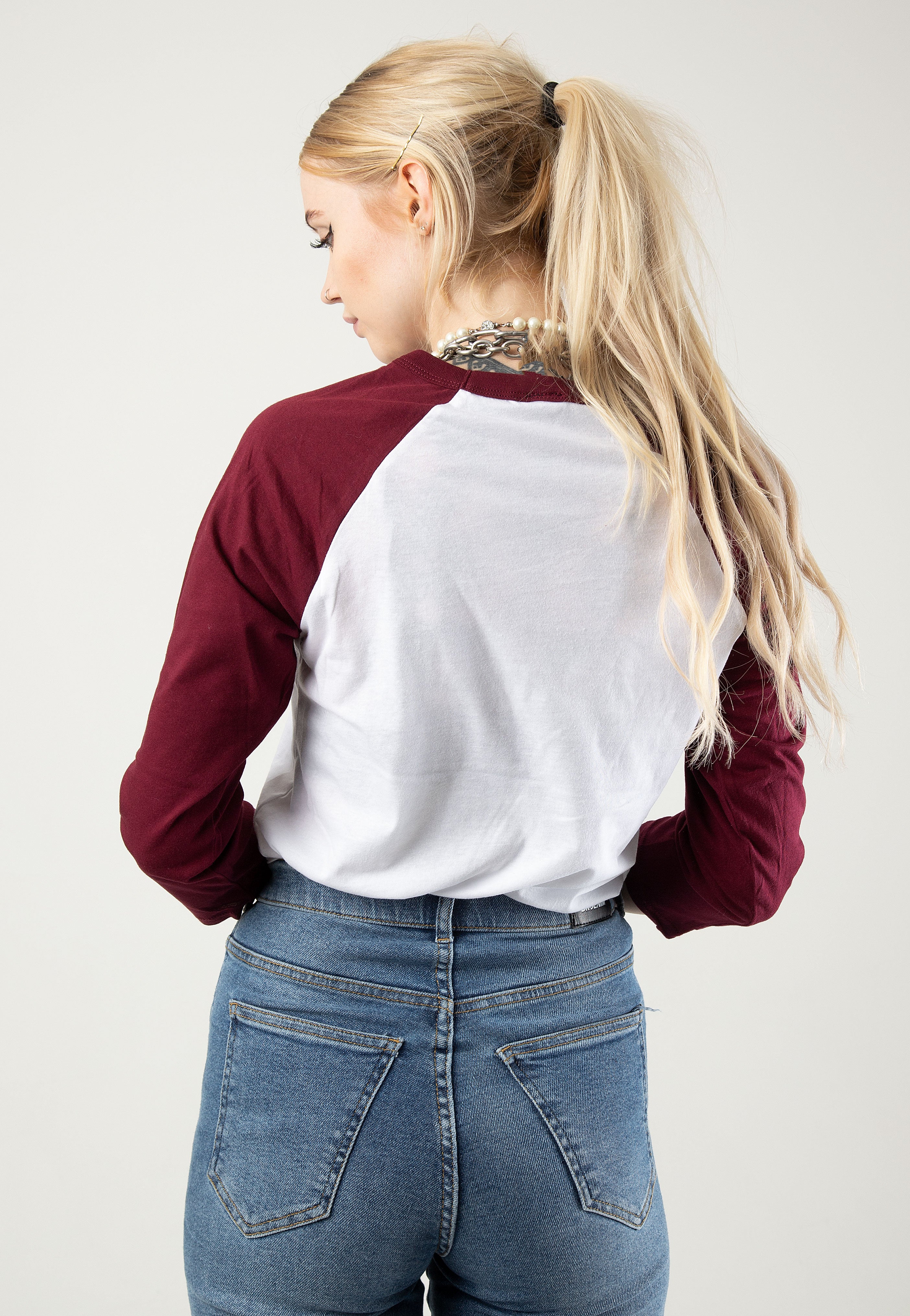 Atticus - Bird Baseball White/Maroon - Longsleeve | Women-Image