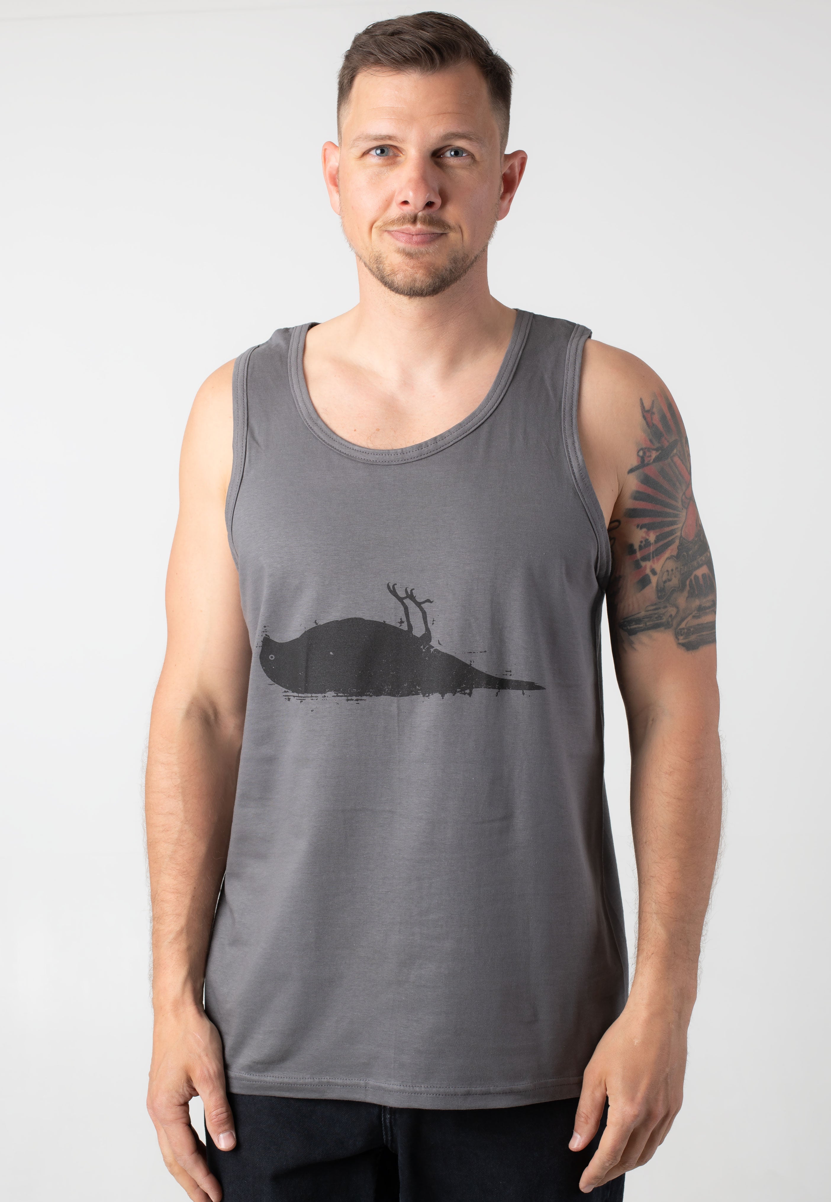 Atticus - Bird Charcoal - Tank | Men-Image