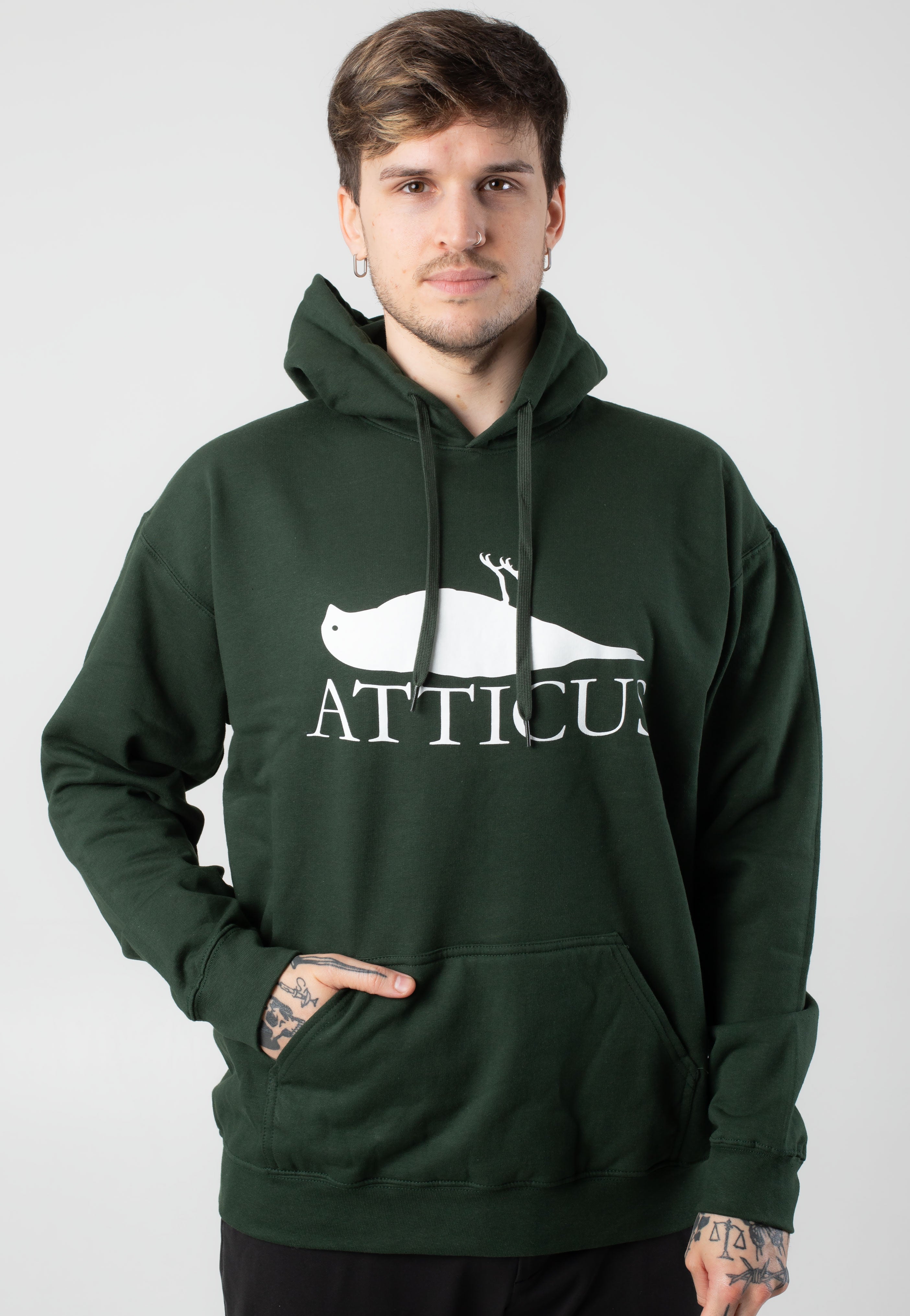 Atticus - Brand Logo Forest Green - Hoodie | Men-Image