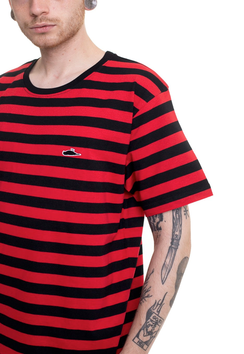 Atticus - Frame Stripe Black/Red - T-Shirt | Men-Image