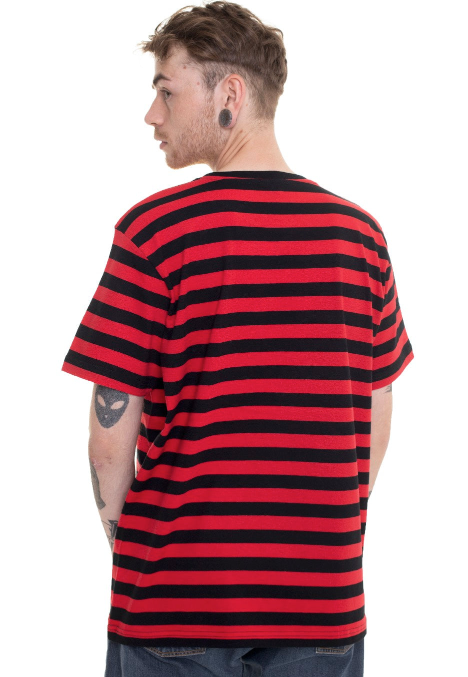 Atticus - Frame Stripe Black/Red - T-Shirt | Men-Image