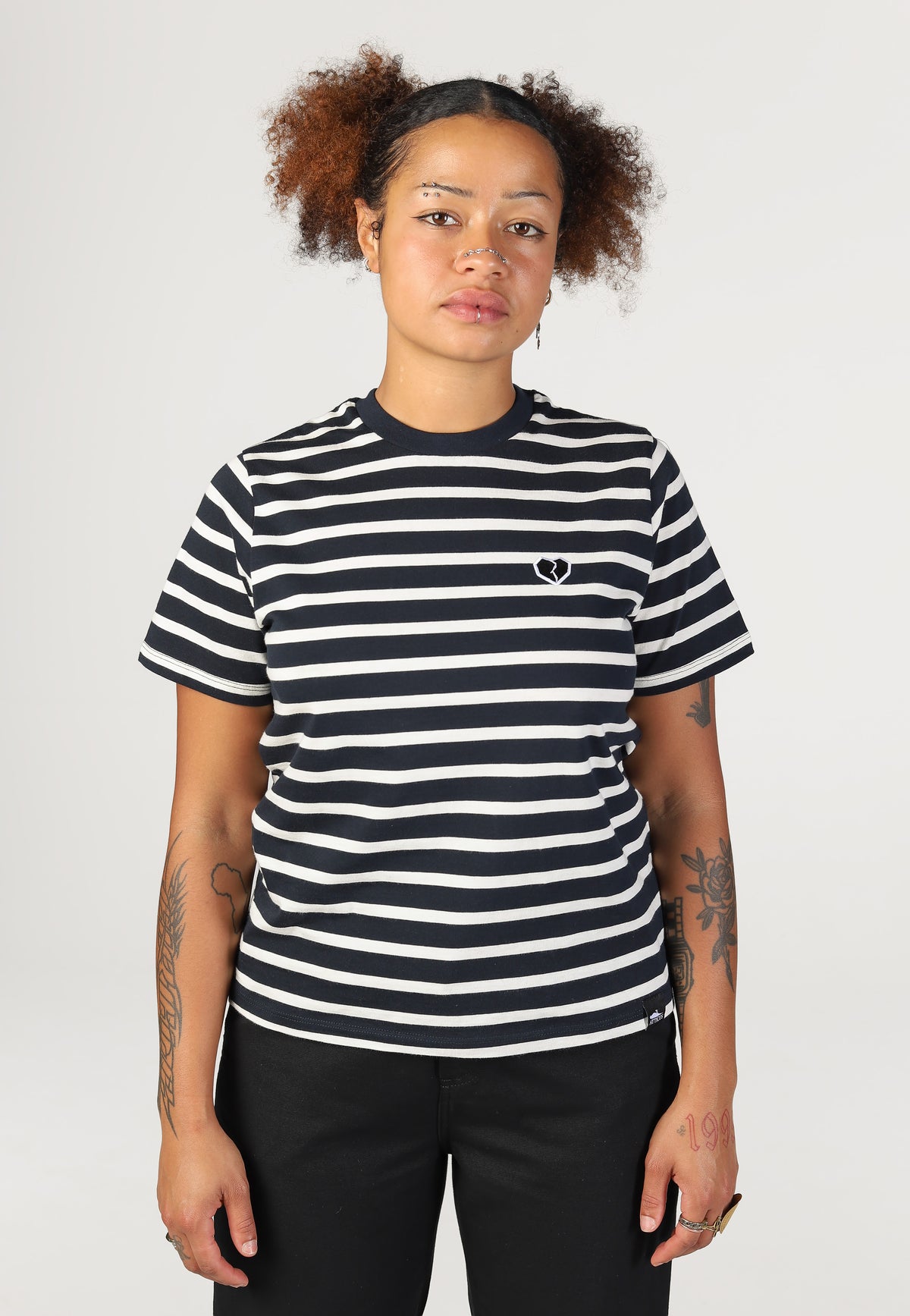 Atticus Franchini Stripe Navy/White T-shirt | Women-Image