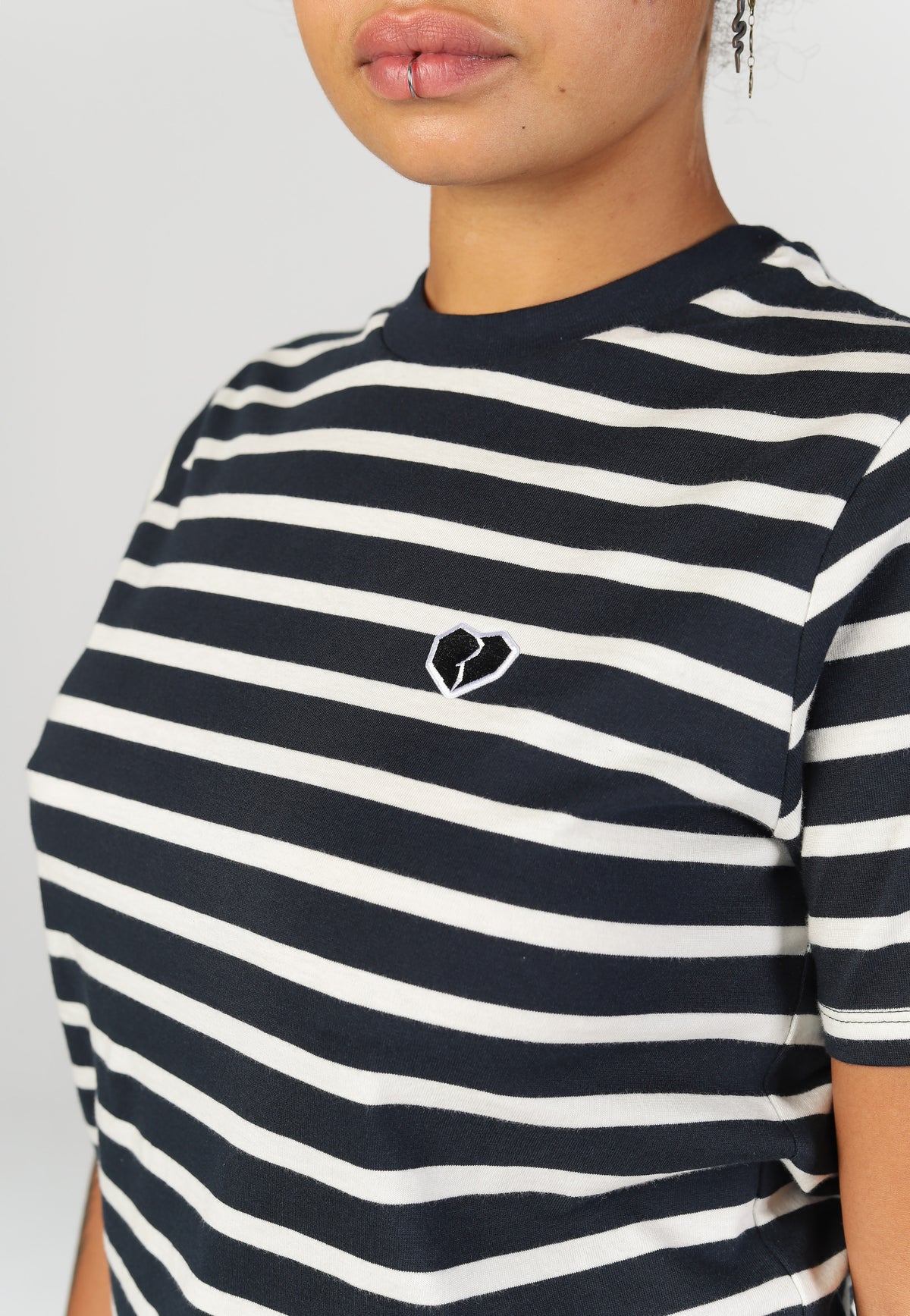 Atticus Franchini Stripe Navy/White T-shirt | Women-Image