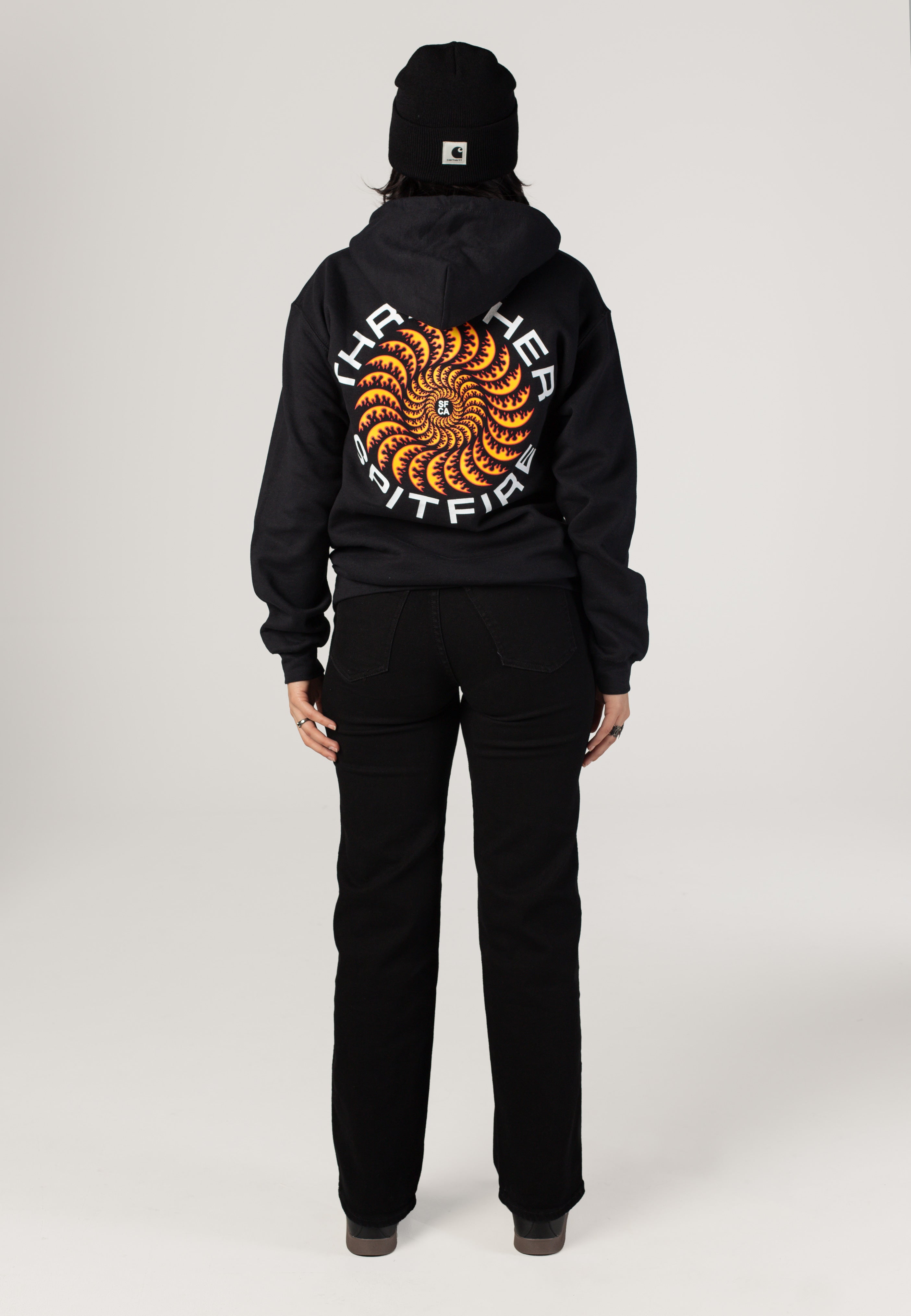 Thrasher x Spitfire - Classic Swirl Black - Hoodie | Women-Image