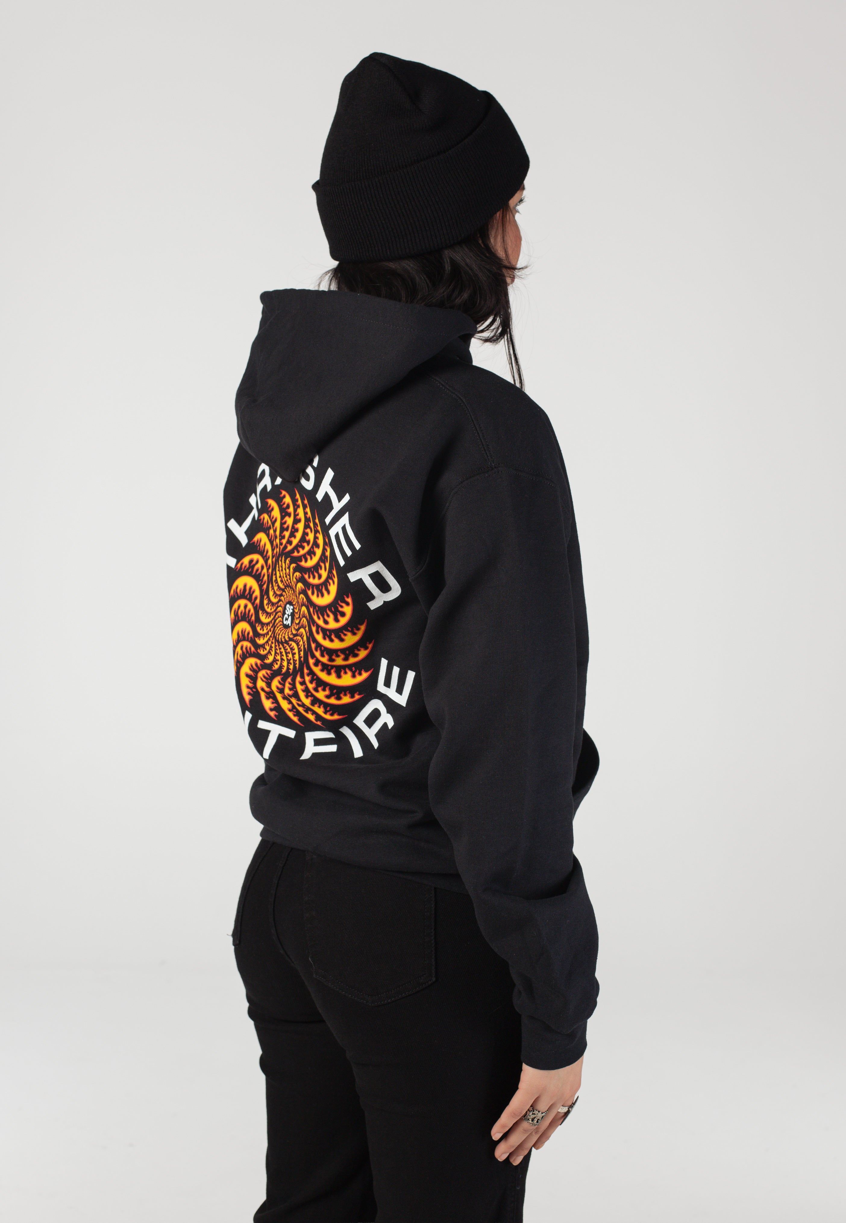 Thrasher x Spitfire - Classic Swirl Black - Hoodie | Women-Image