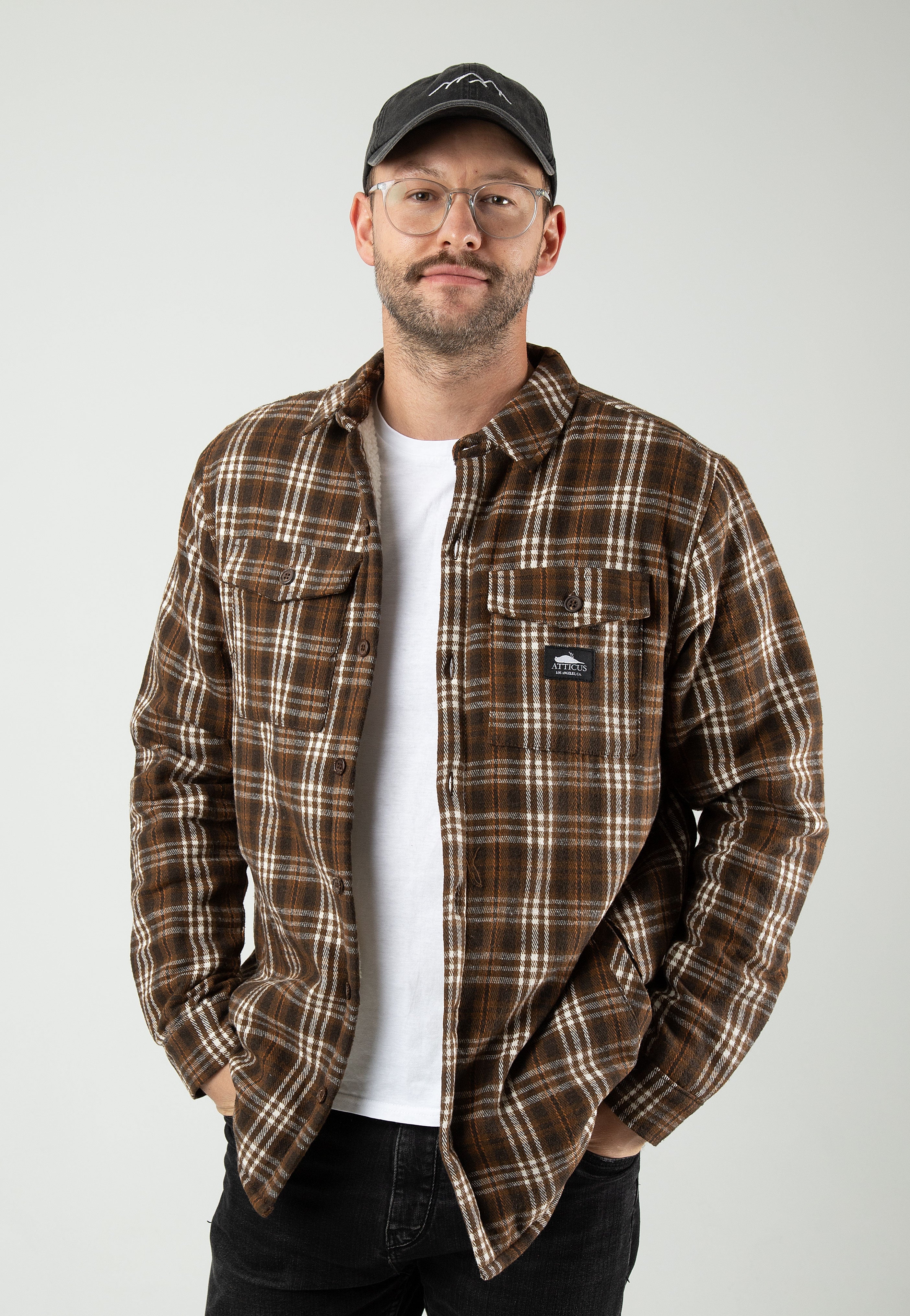 Atticus - Jeremy Flannel Brown - Jacket | Men-Image