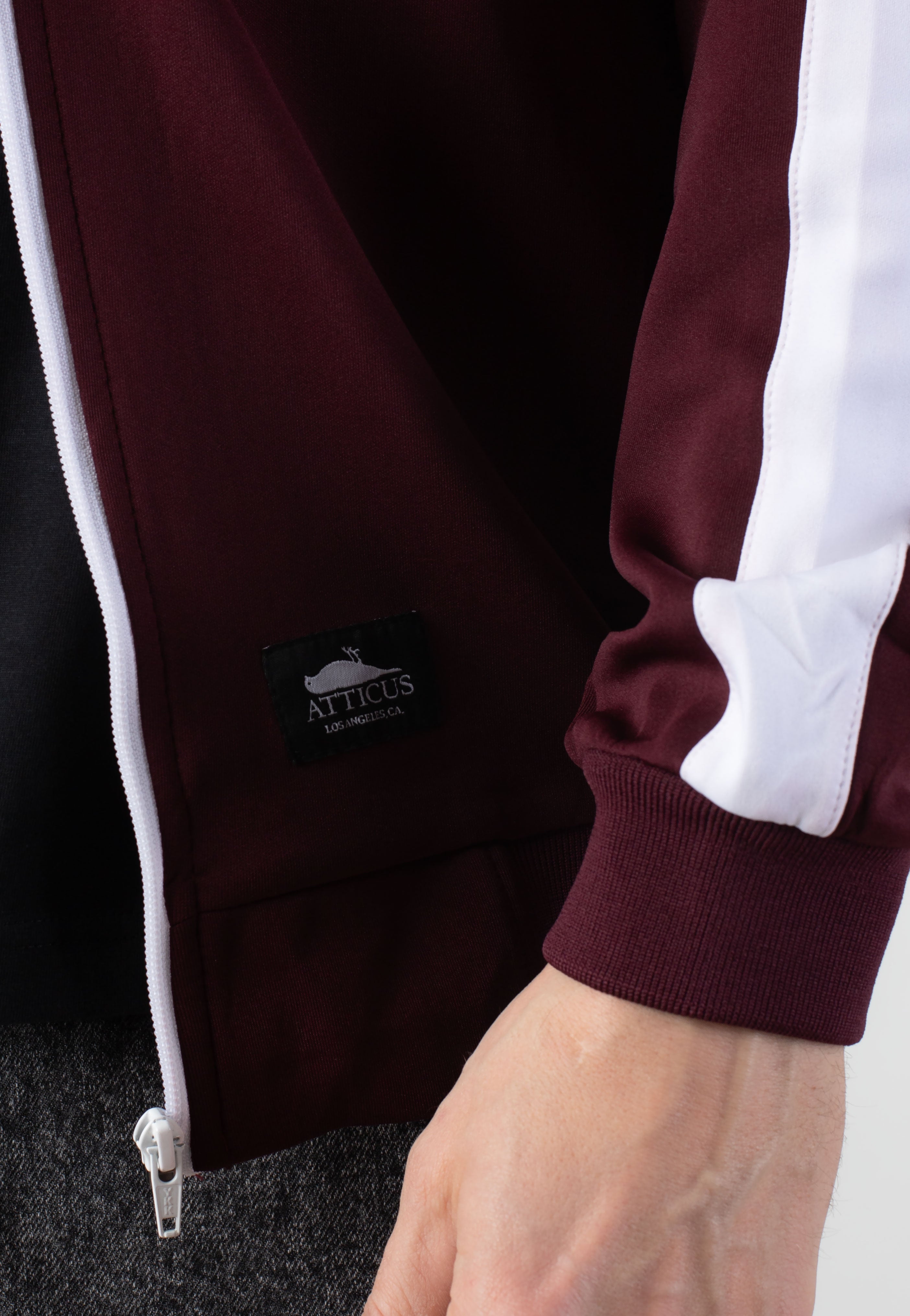 Atticus - Script Track Burgundy - Track Jacket | Men-Image