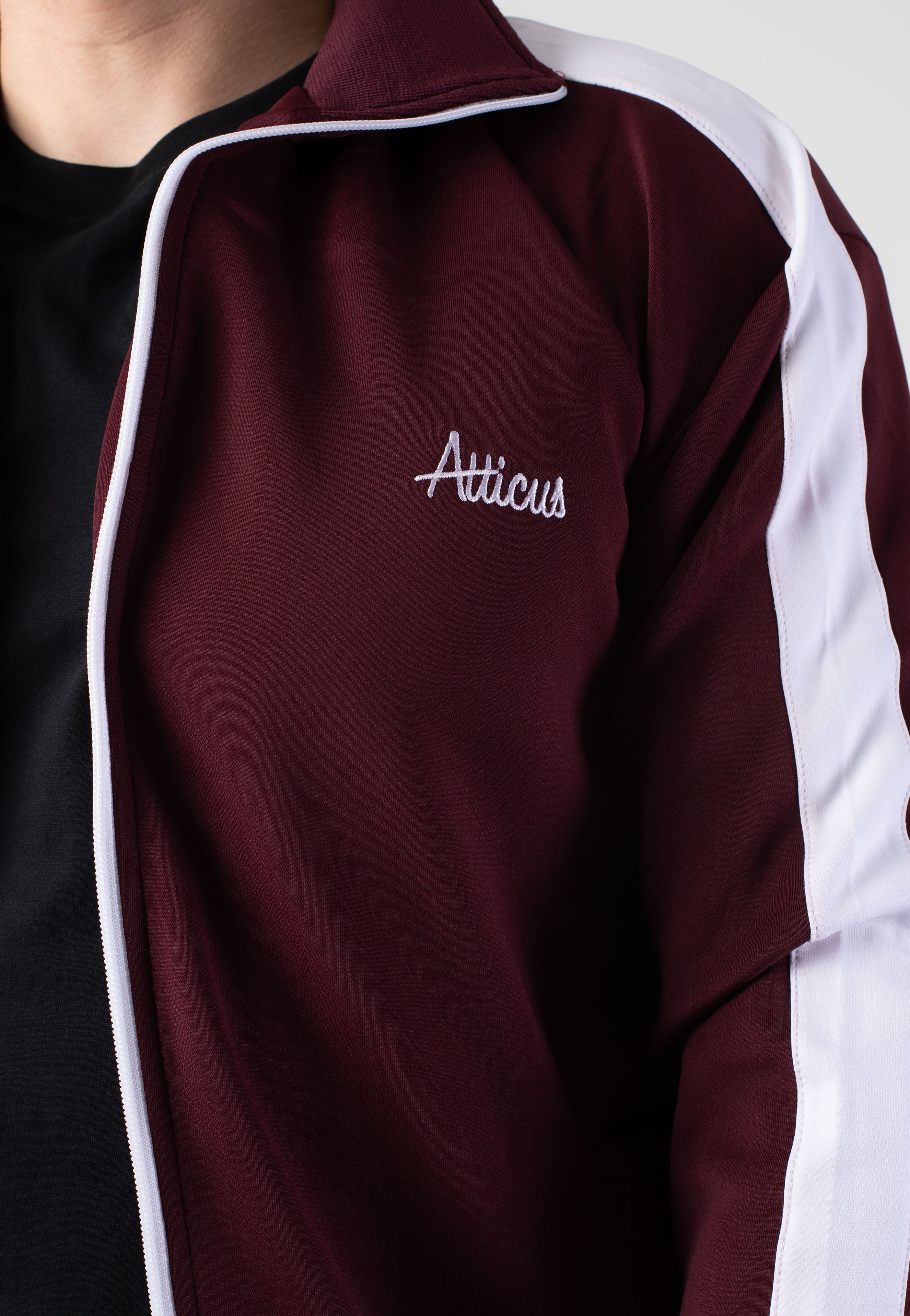 Atticus - Script Track Burgundy - Track Jacket | Men-Image