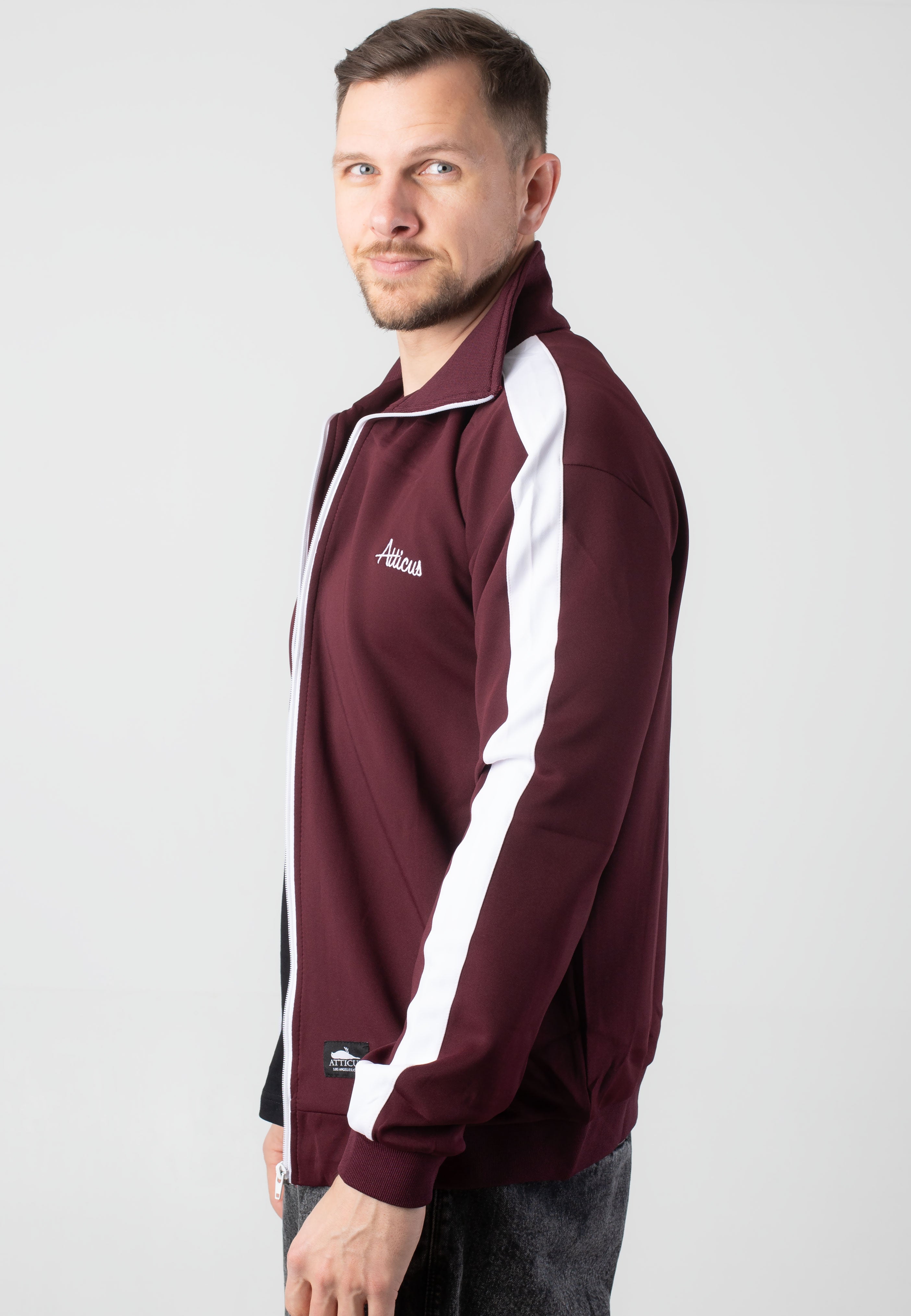 Atticus - Script Track Burgundy - Track Jacket | Men-Image