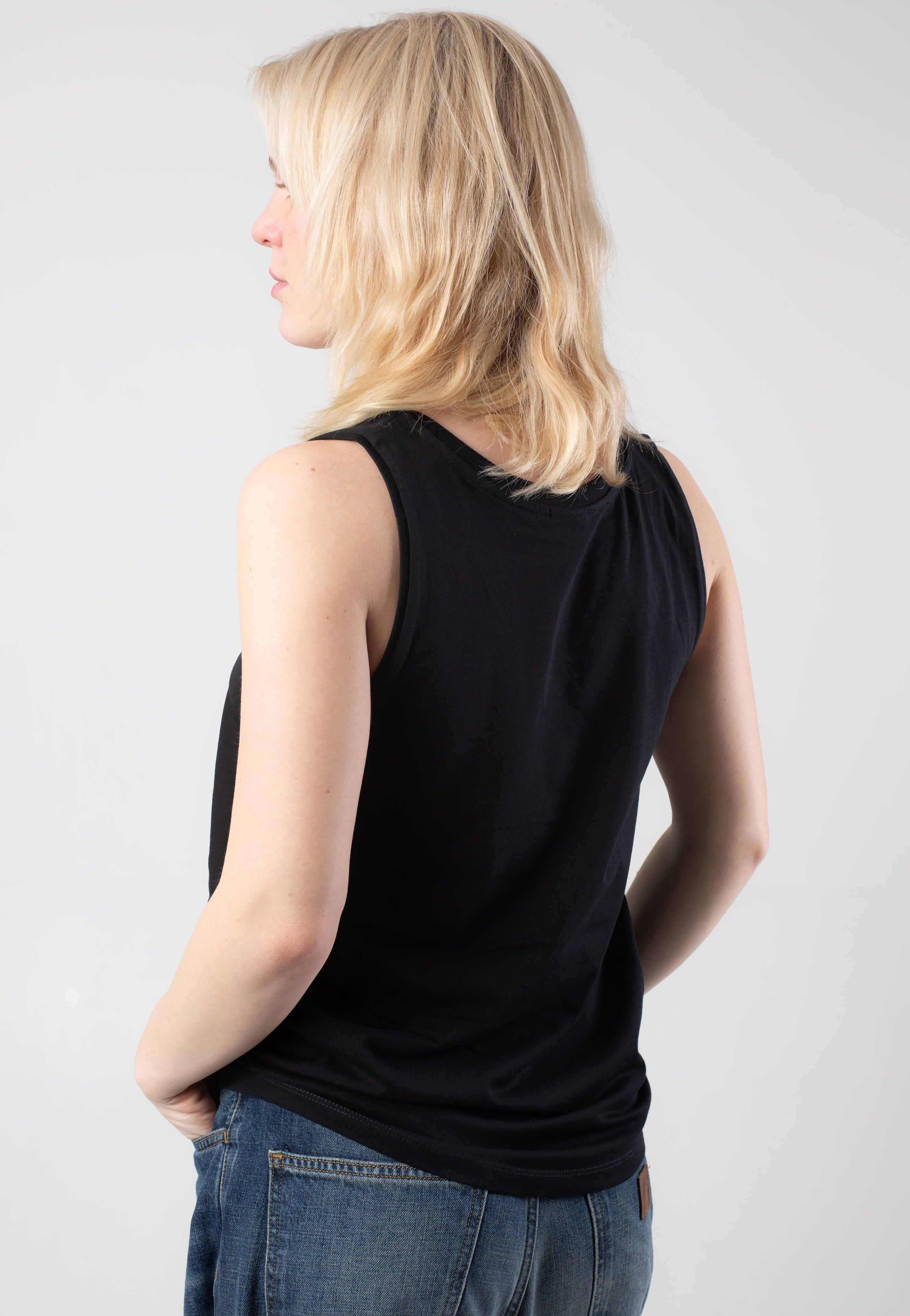 Atticus - Womens Small Heart Black - Tank | Women-Image