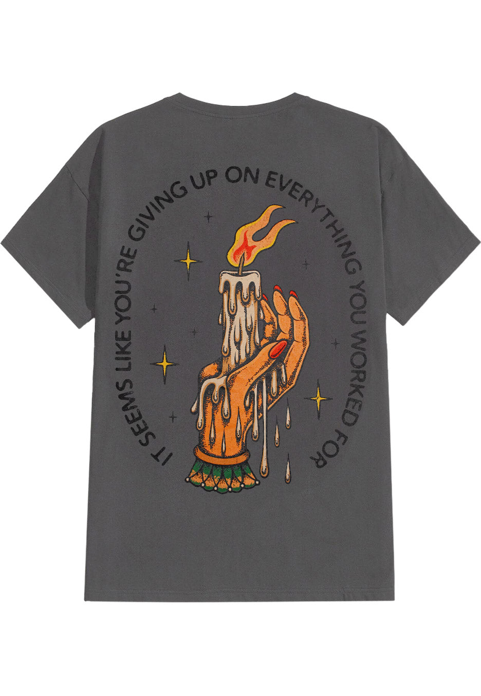 August Burns Red - Messengers Candle Charcoal - T-Shirt | Neutral-Image